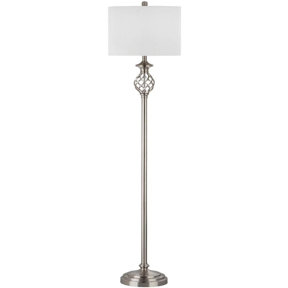 Safavieh Lighting Collection Sophia Nickel 59.75-inch Floor Lamp