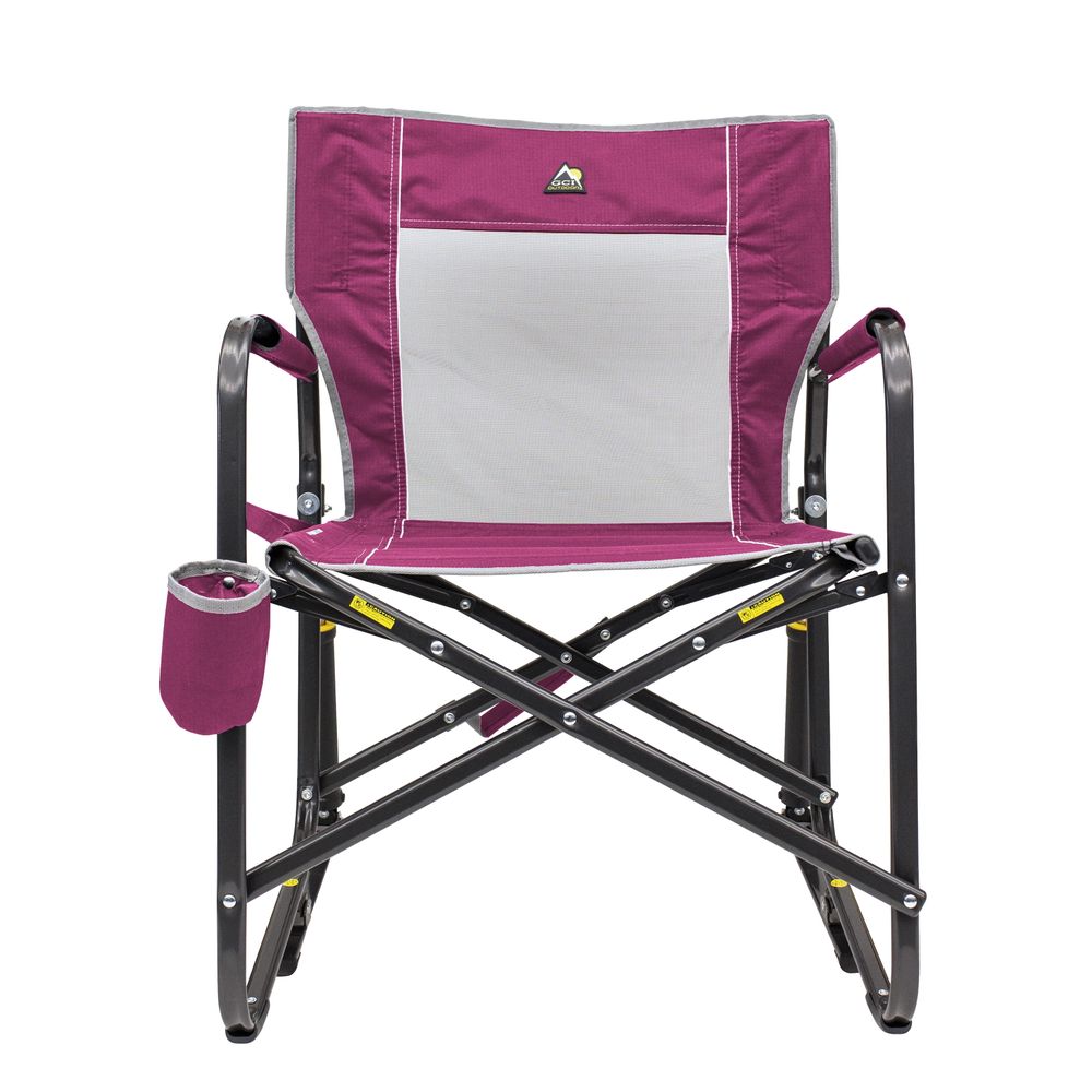 GCI Outdoor 37090-WM001 Freestyle Rocker Foldable Rocking Camp Chair, Beach Berry