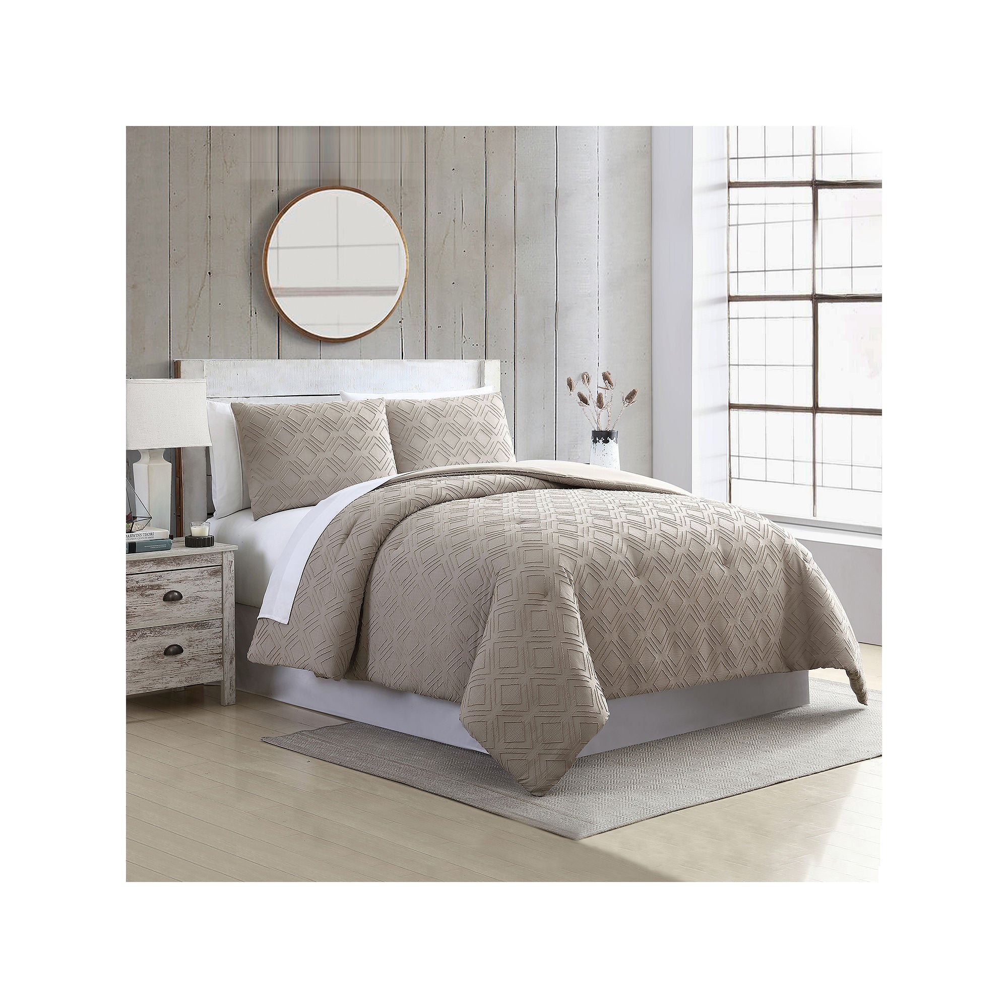 Modern Threads Ethos 3-pc. Midweight Comforter Set Beige - Queen