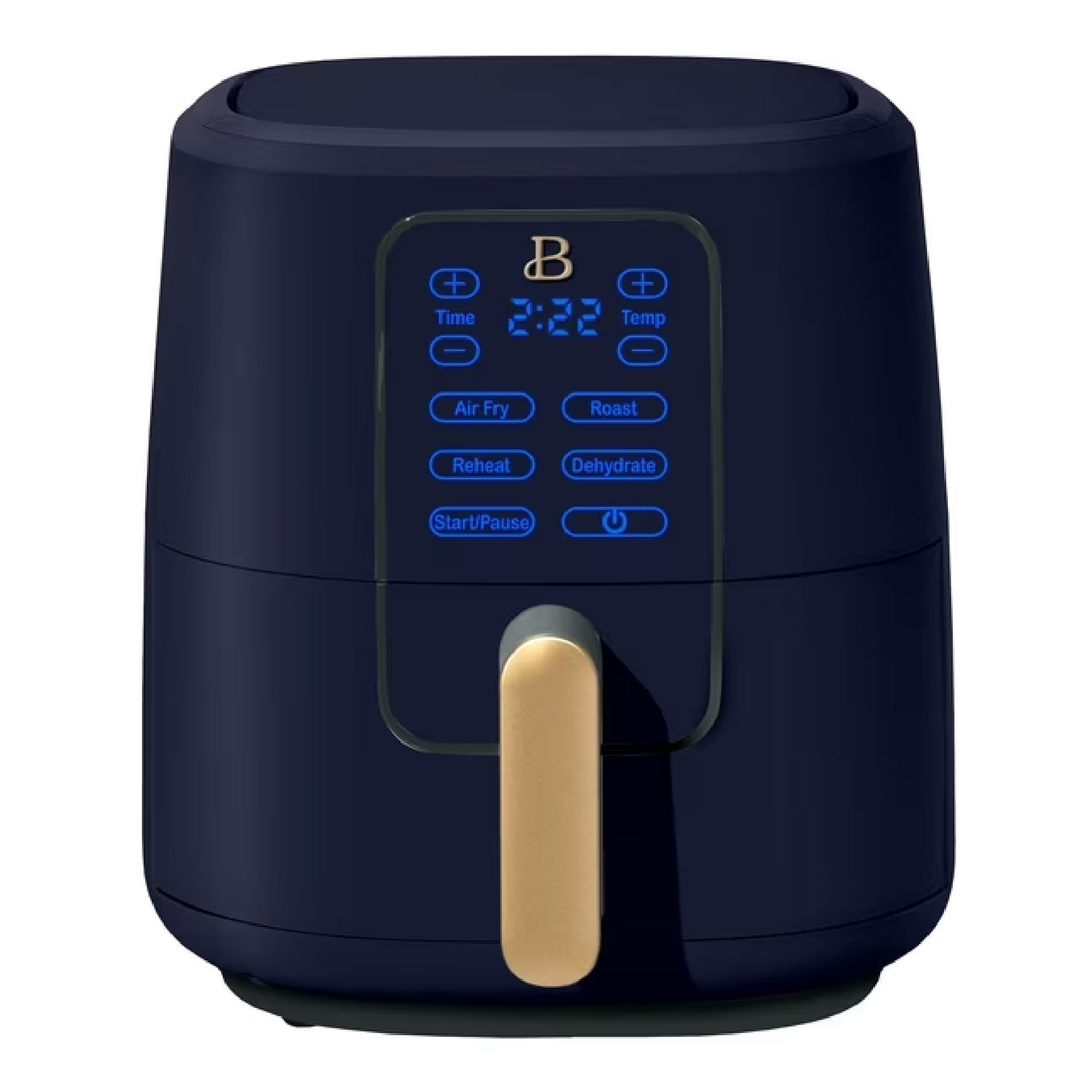 Beautiful 19586 6 Qt Air Fryer with TurboCrisp Technology and Touch-Activated Display, Starry Night by Drew Barrymore, Blue