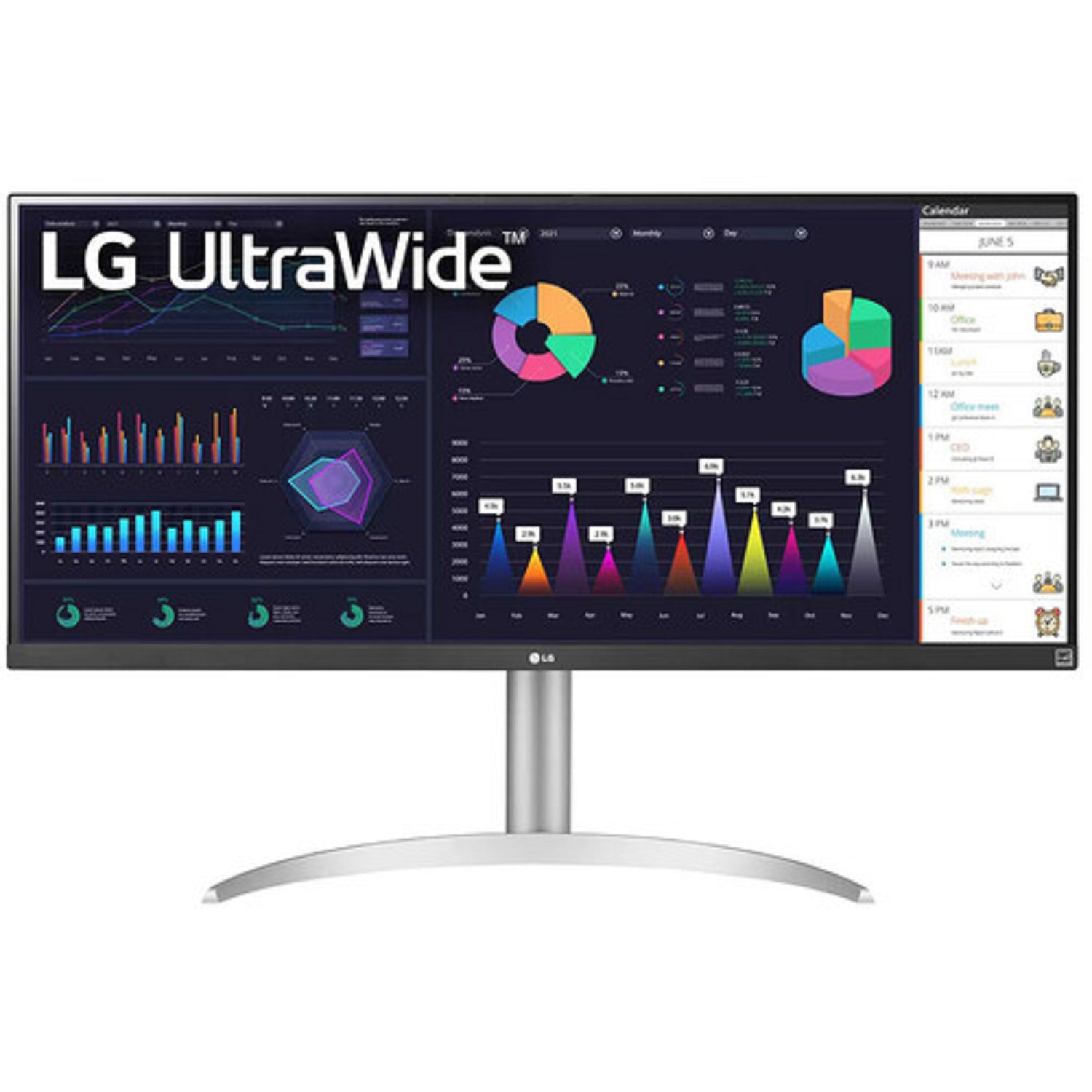 LG 34BQ650-W UltraWide 34 1080p HDR 100 Hz Monitor, White