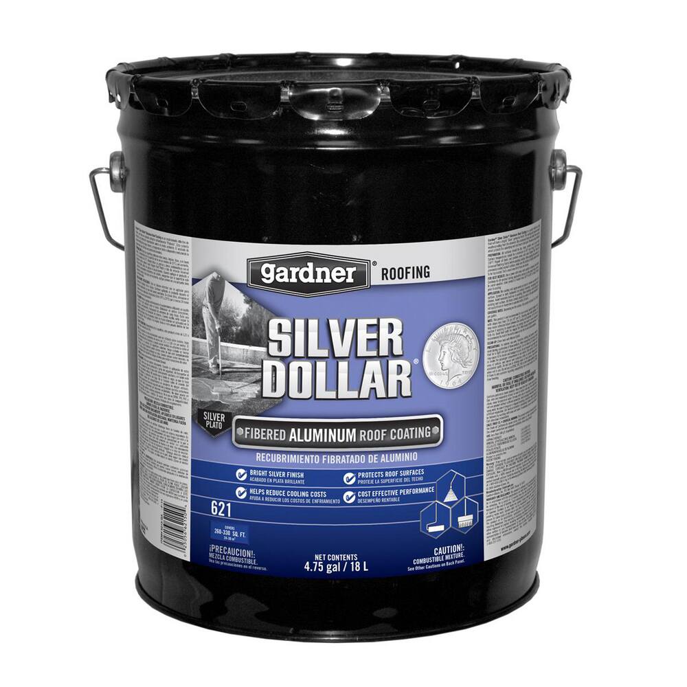 Silver Dollar 6215GA Aluminum Roof Coating 5 Gallon