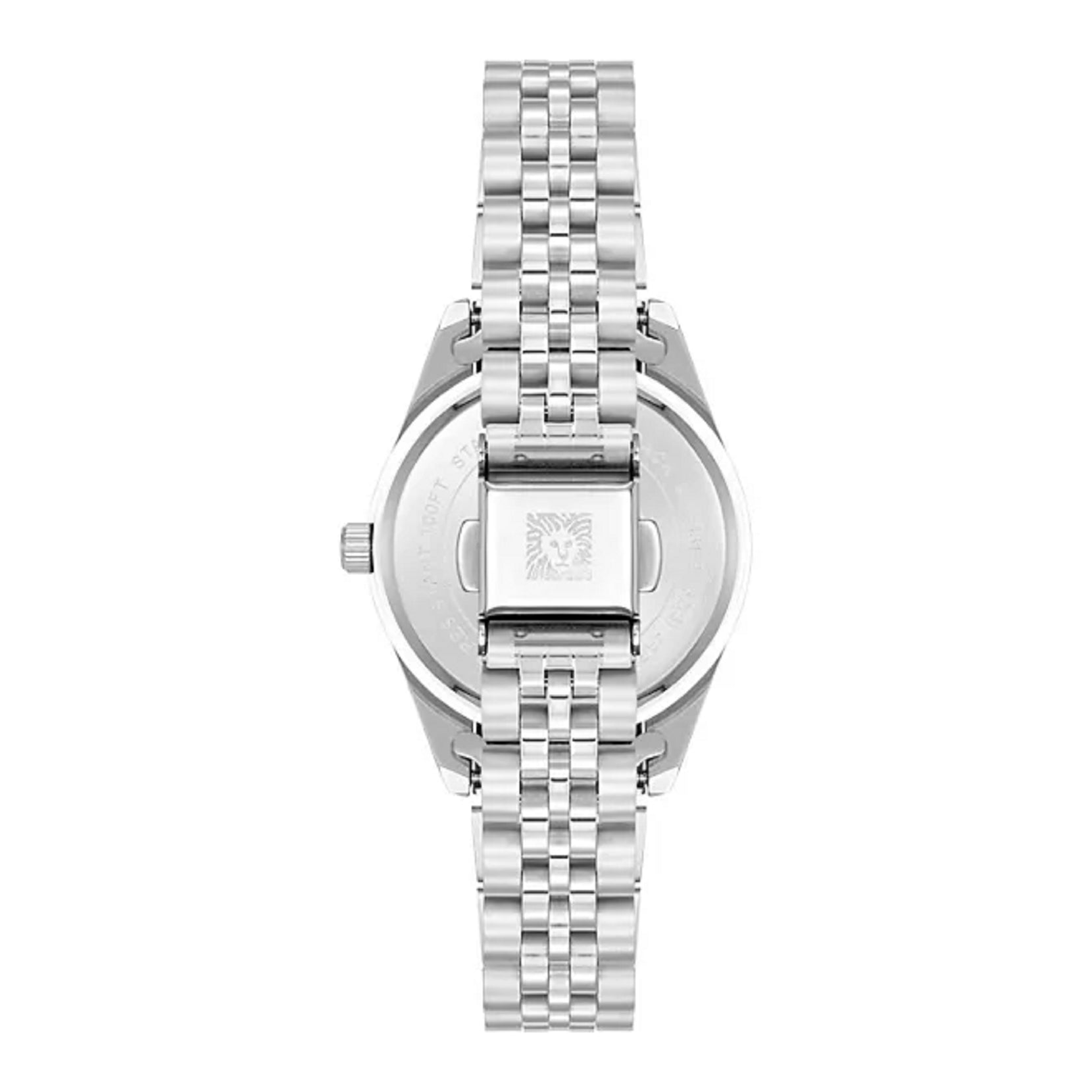 Anne Klein AK/5131PMSV Diamond Collection Analog Silver Bracelet Watch, 30mm