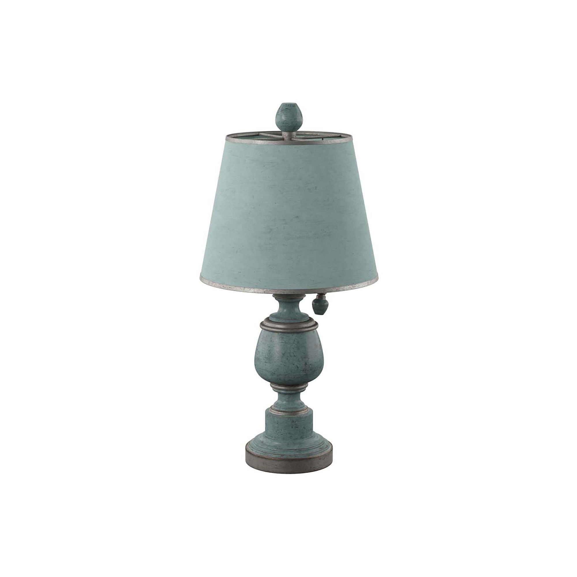 Chelsea Accent Table Lamp - Blue Finish - Chelsea Blue Hardback Fabric Shade