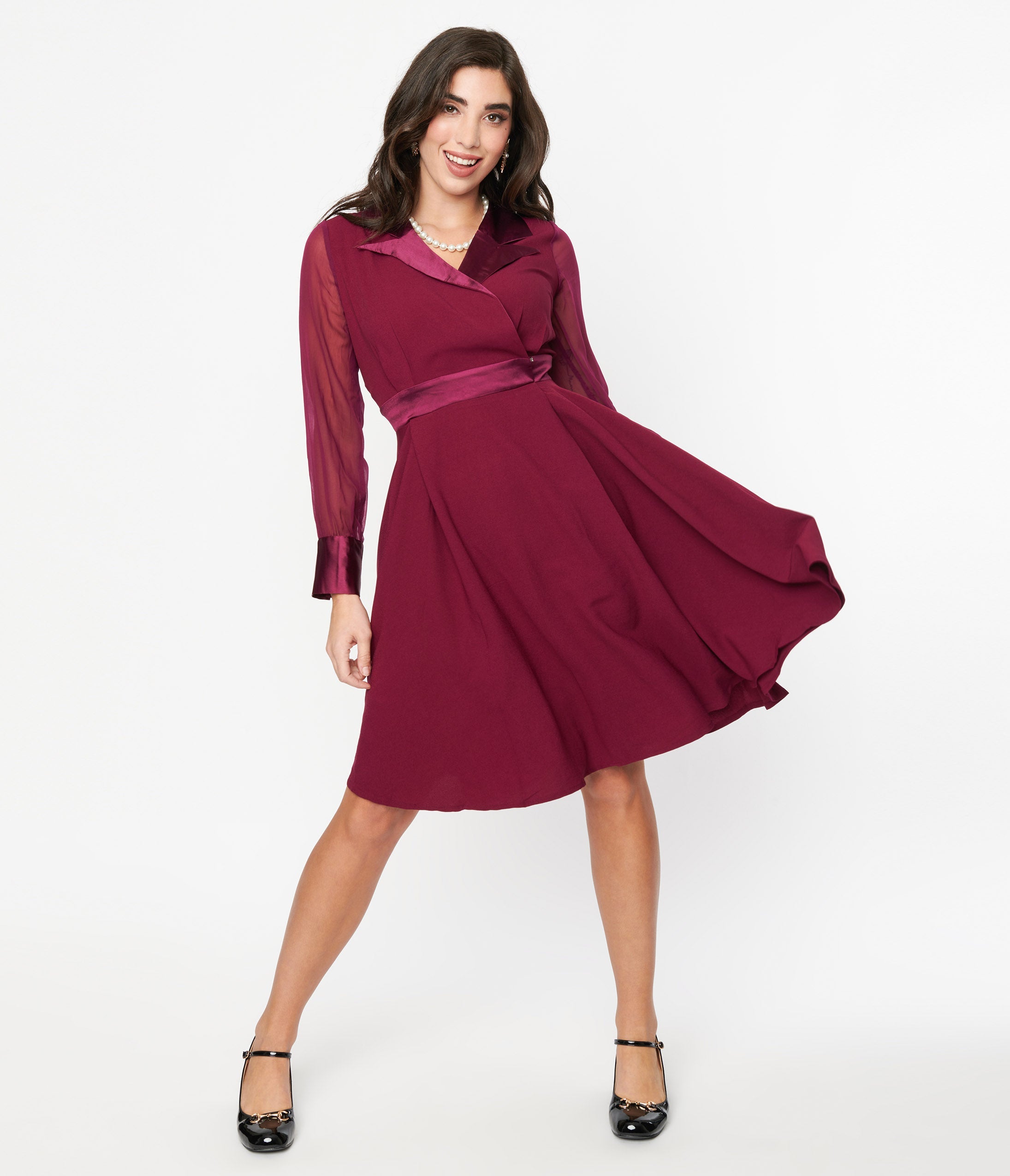 Plum Polly Swing Dress