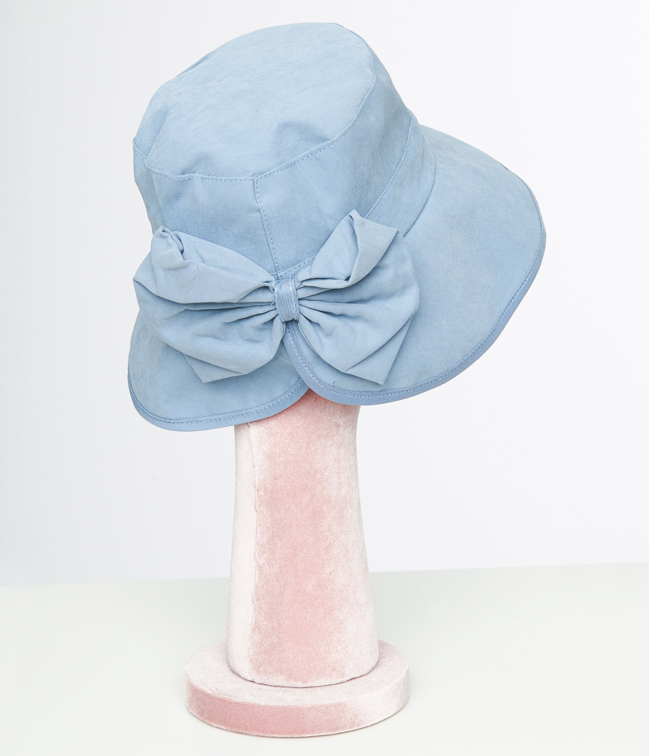 1950s Sky Blue Bow Hat