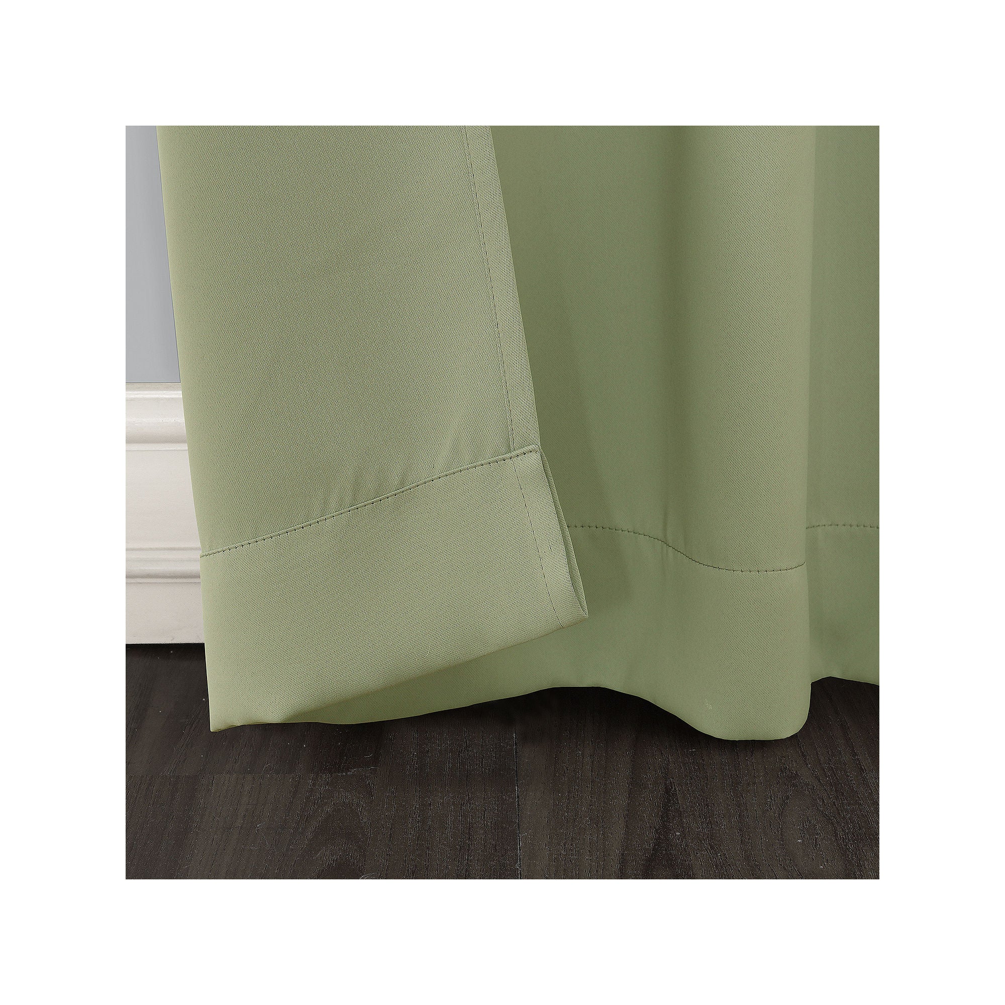 Sun Zero Kenneth Extra Wide Blackout Curtain Panel - 84x100, Sage