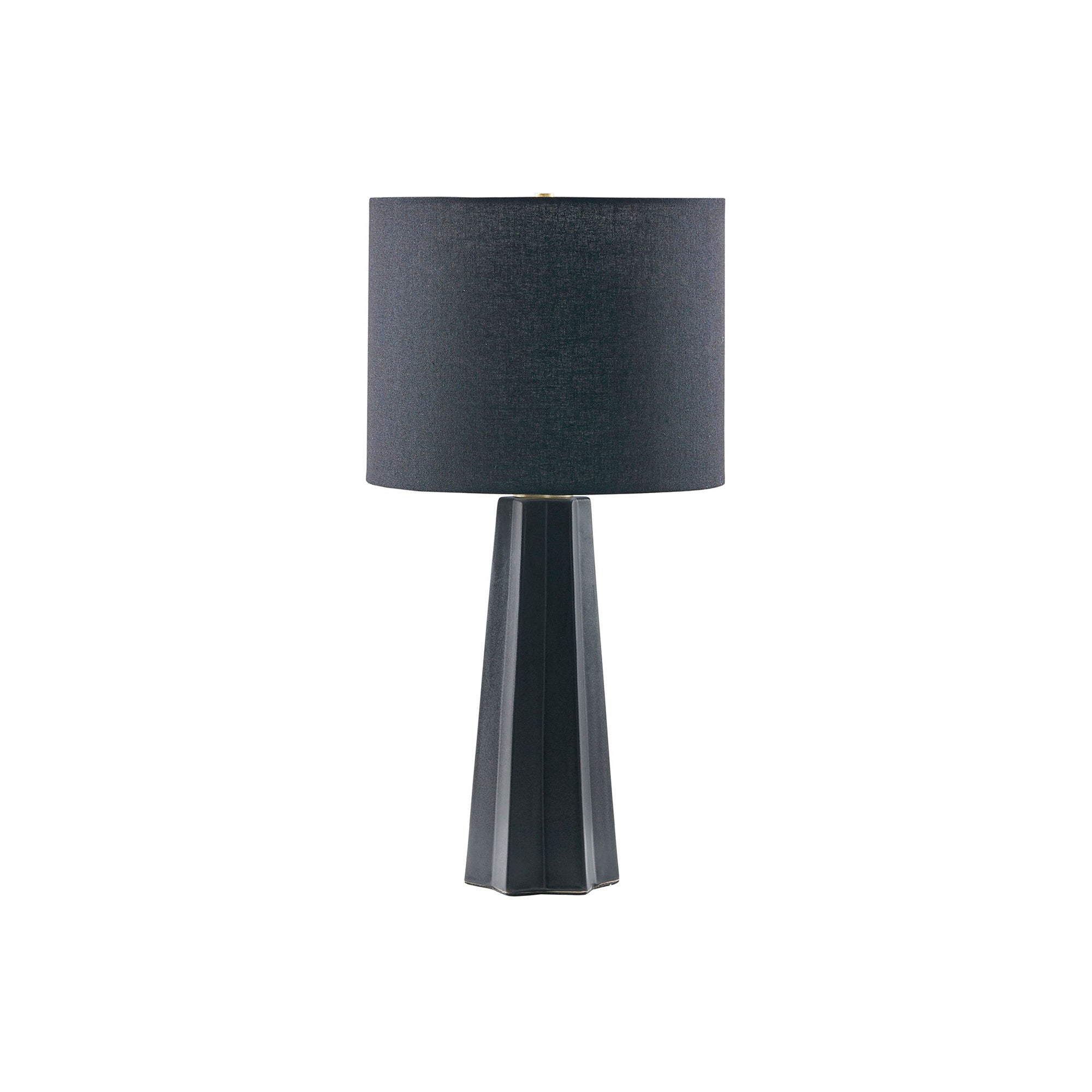 Martha Stewart Athena Geometric Ceramic Table Lamp - BLACK ONE SIZE