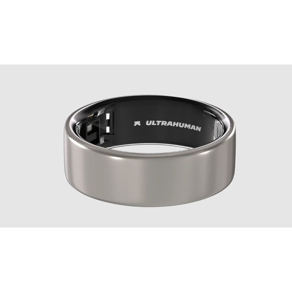 Ultrahuman UHRA-RT-09 Ring AIR Smart Ring, Size 9 Raw Titanium