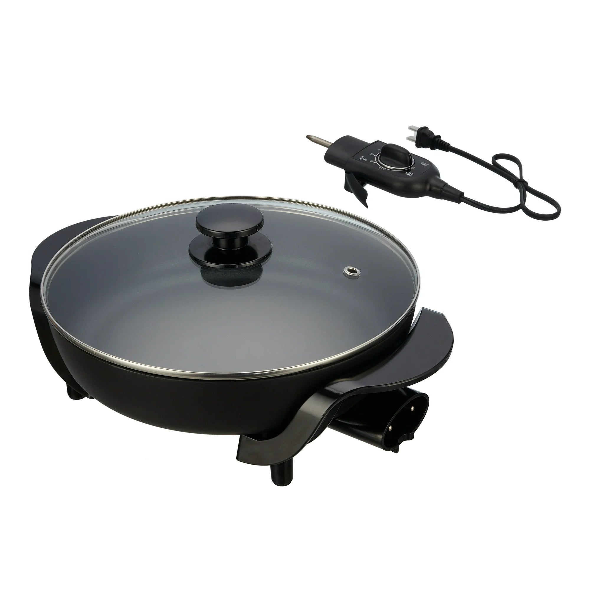 Mainstays MS9401771114-01 12 Inch Round Ceramic Skillet, Black, Nonstick