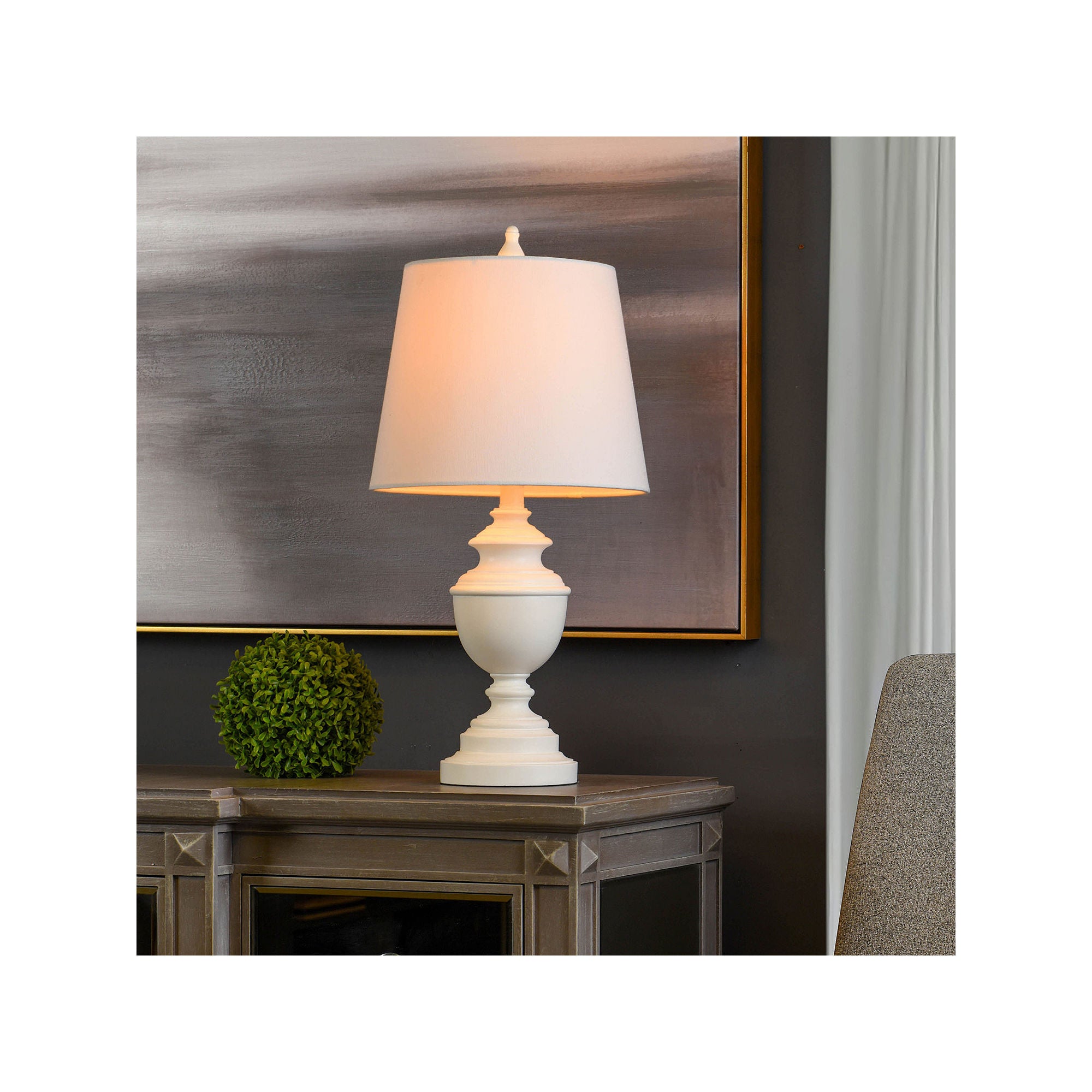 Stylecraft 25 Basilica Table Lamp - WHITE ONE SIZE