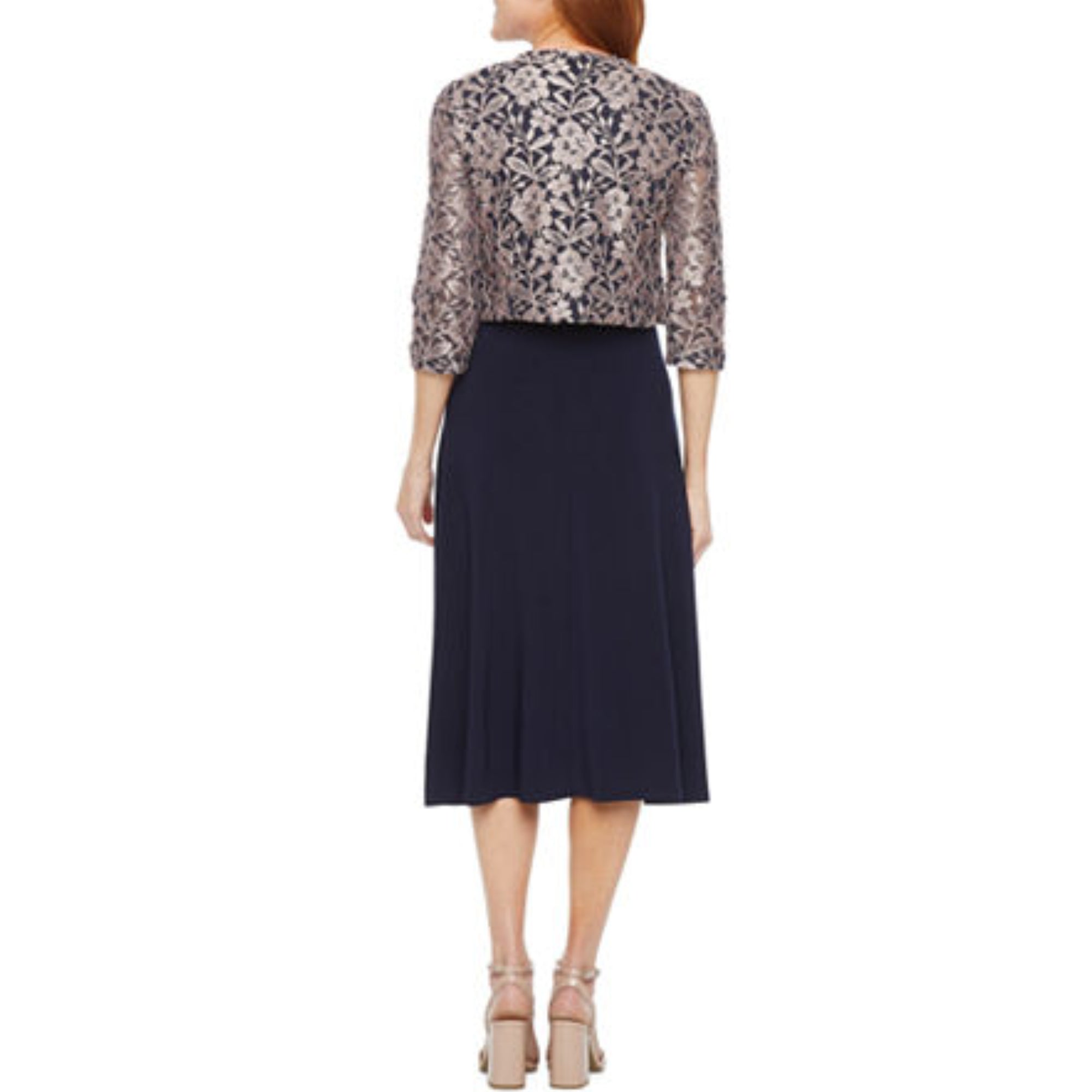 Jessica Howard Jacket Dress - NAVY BLUSH 16