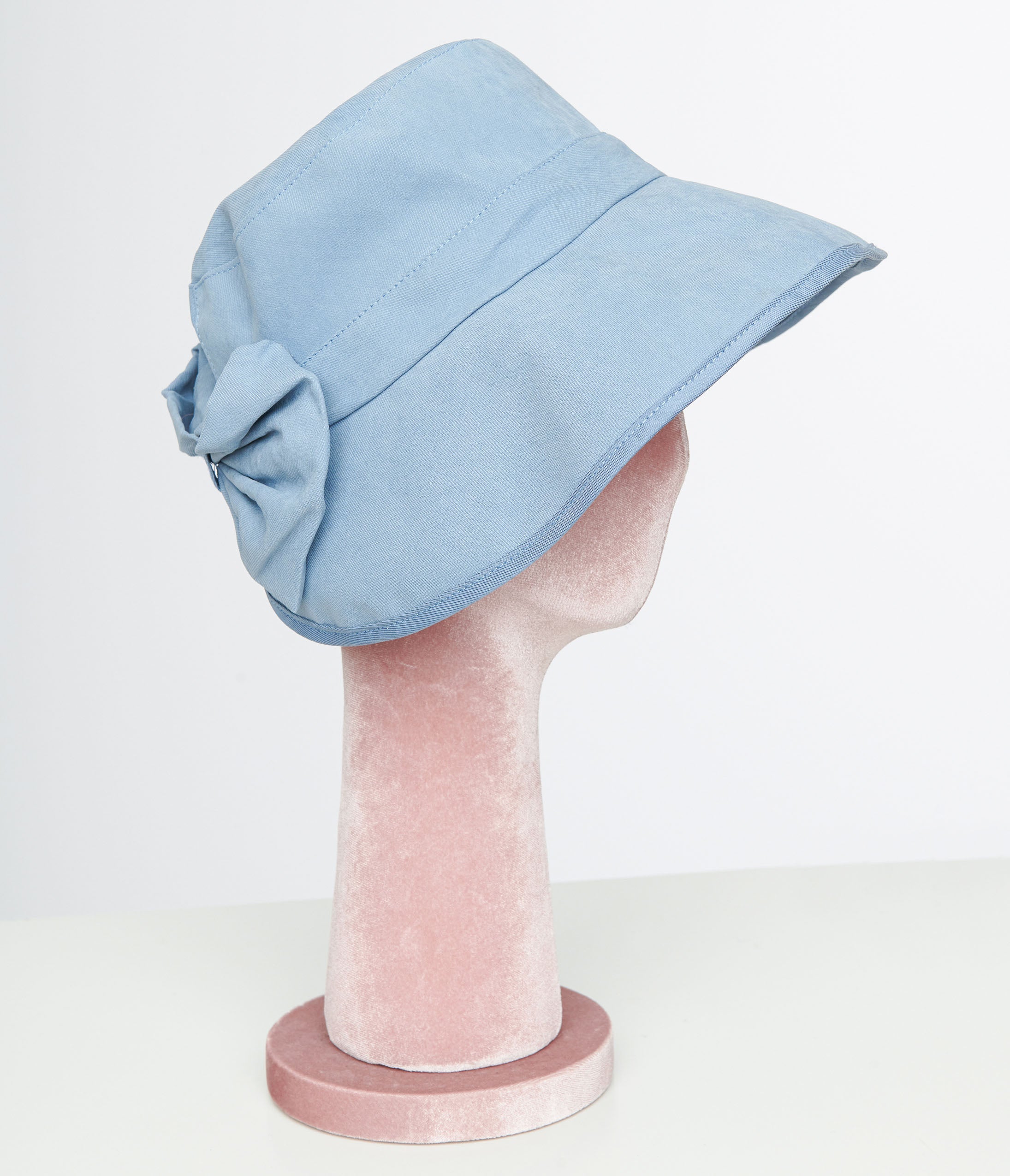 1950s Sky Blue Bow Hat