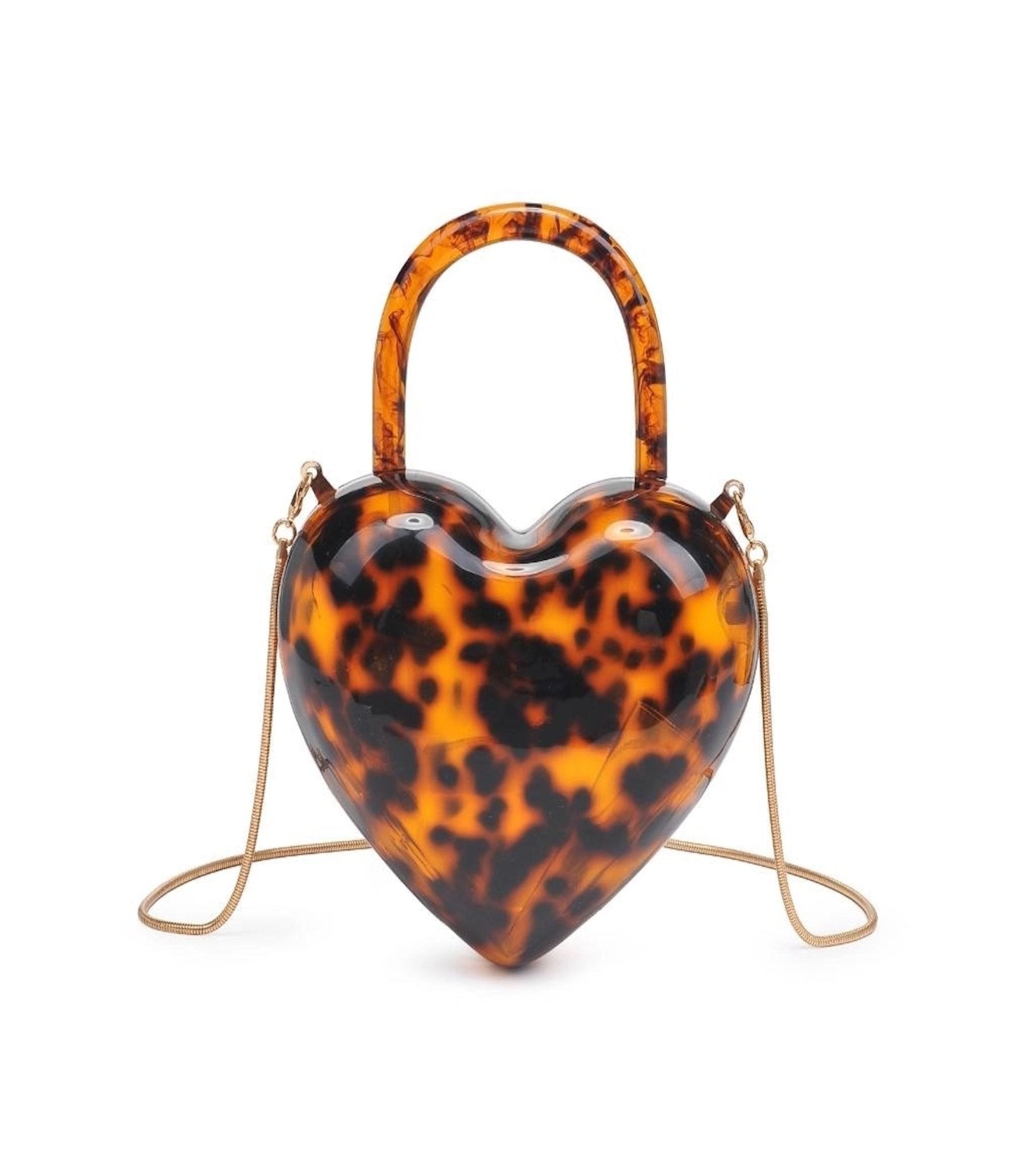 Urban Expressions Tortoise Heart Shaped Evening Handbag