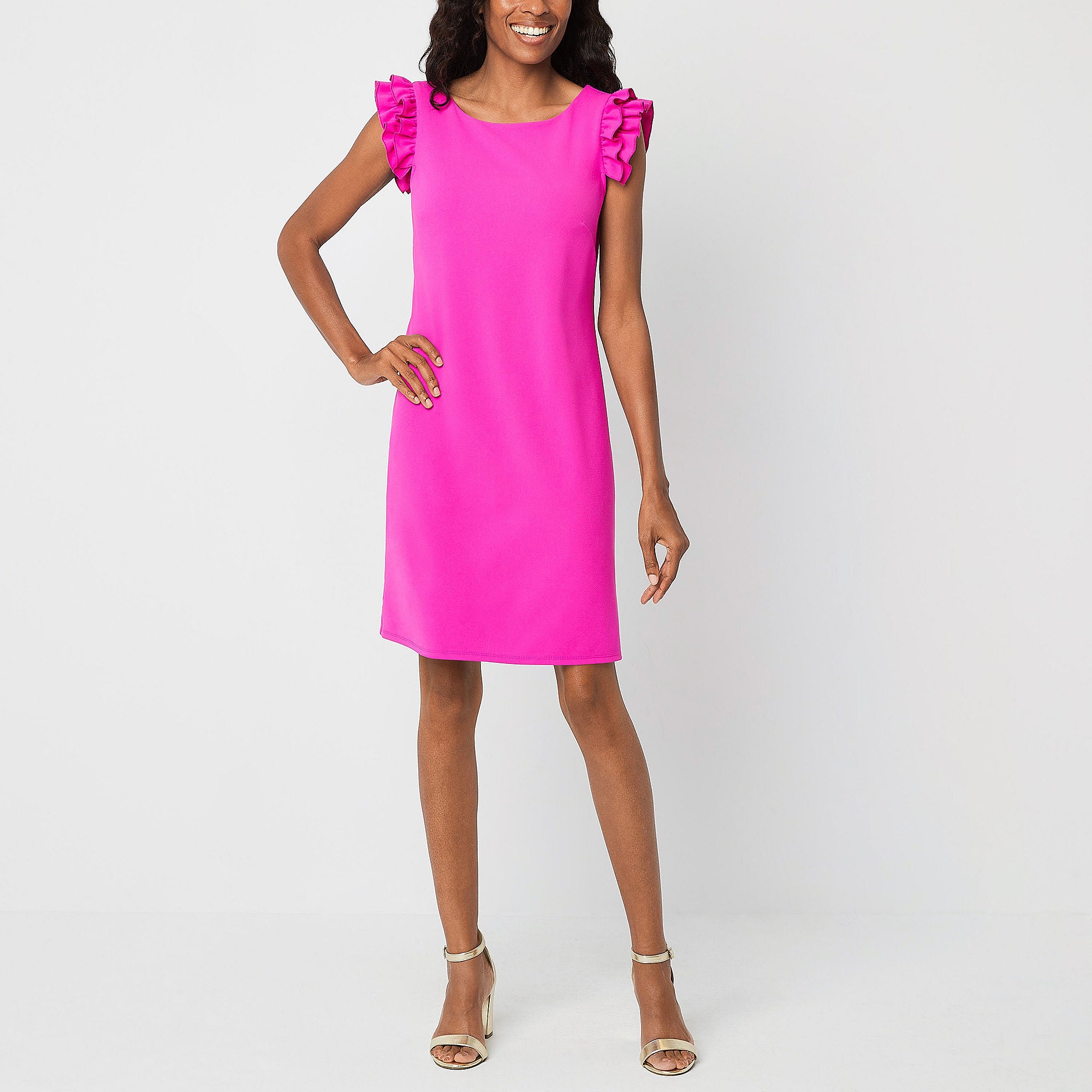 Perceptions Women's Sleeveless Sheath Dress - FUSCHIA 18