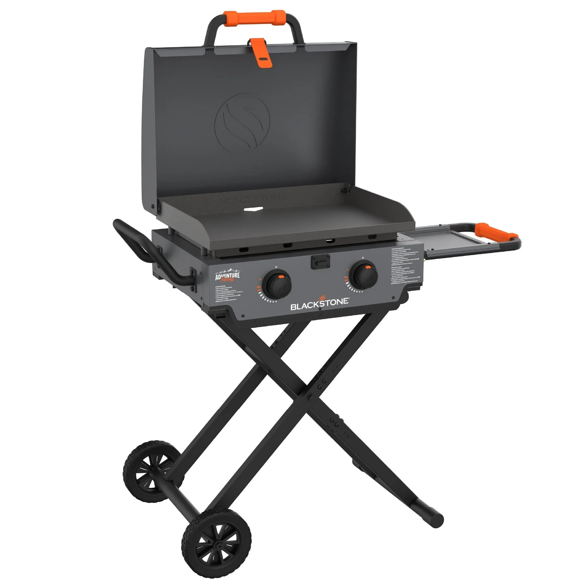 Blackstone 2356 Adventure Ready 2-Burner 22 Propane Omnivore Griddle with Flexfold Legs in Charcoal Gray