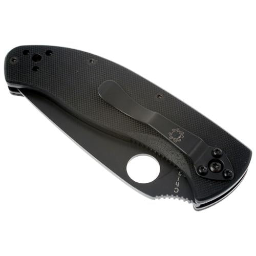 Spyderco C122GBBKP Tenacious Folding Utility Pocket Knife with 3.39 Black Stainless Steel Blade