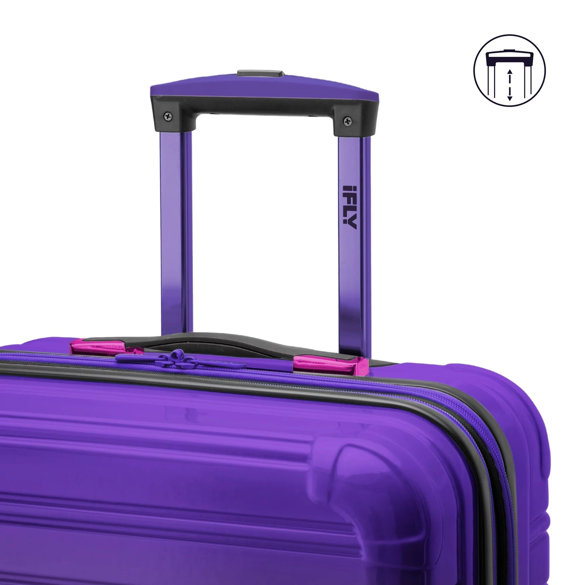 iFLY 9-H486FT-28 Hardside Fibertech Luggage 28 Checked Luggage, Midnight Berry