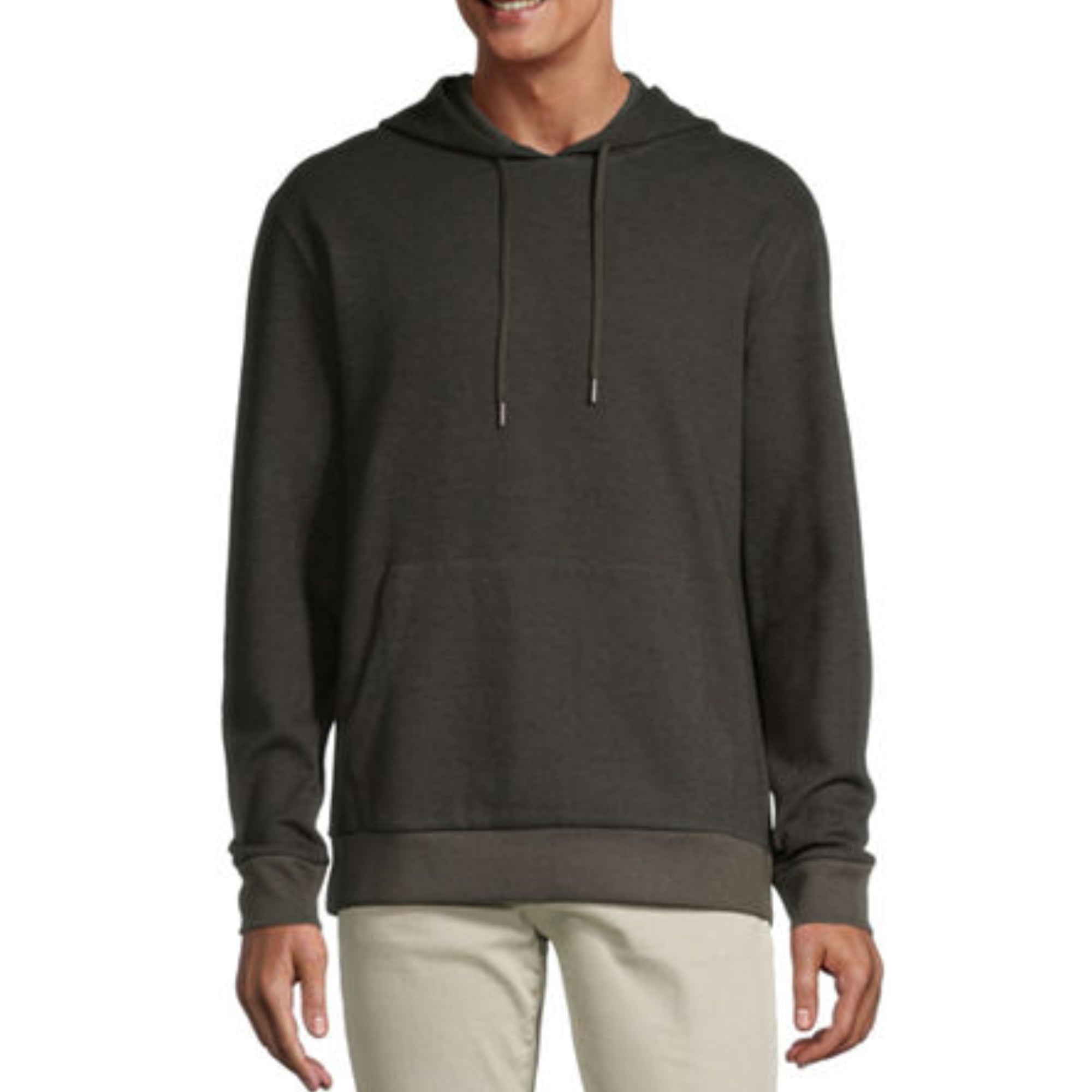 Van Heusen Mens Long Sleeve Hoodie - PLAINS MEDIUM