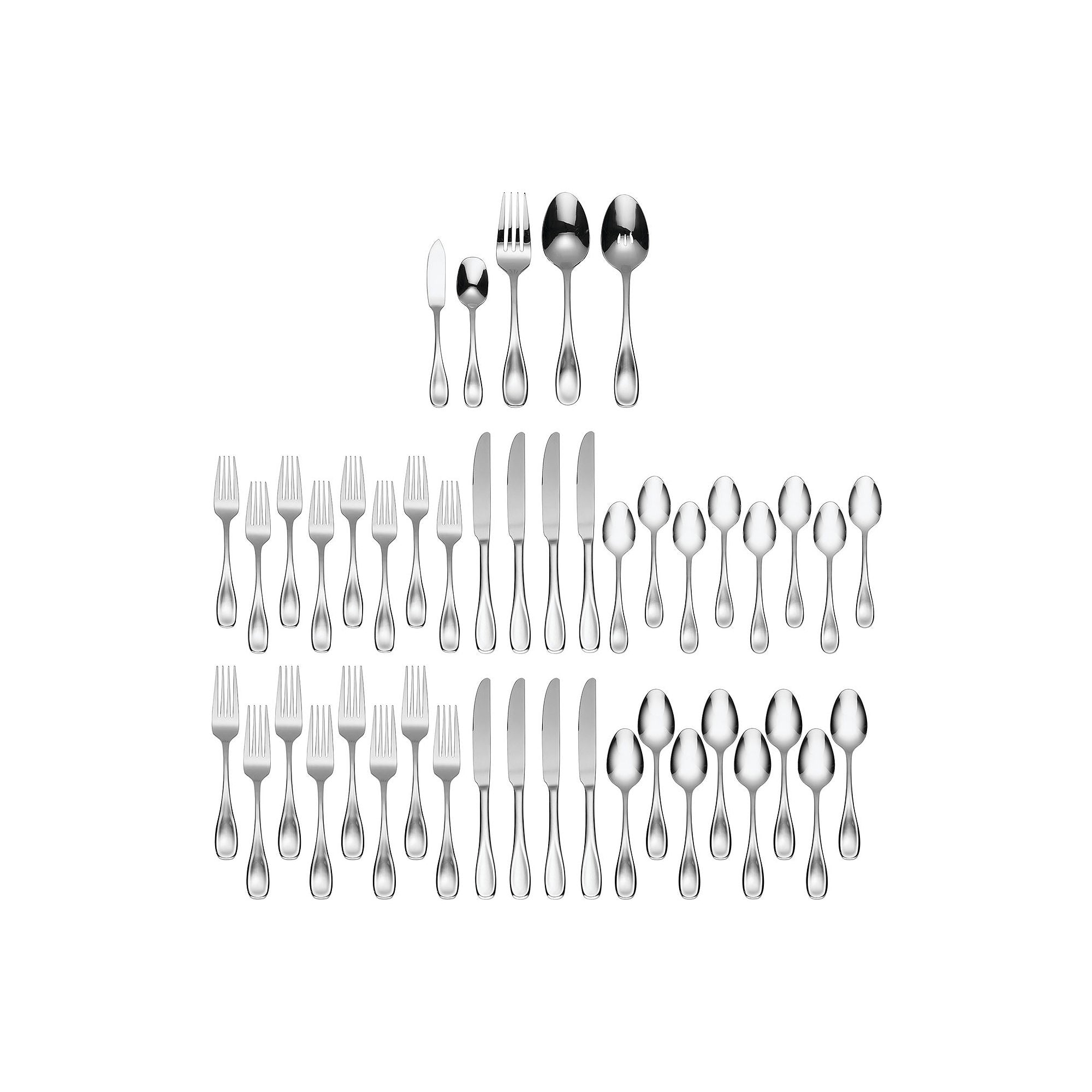 Oneida Voss 45-Pc. Flatware Set - METALLIC ONE SIZE