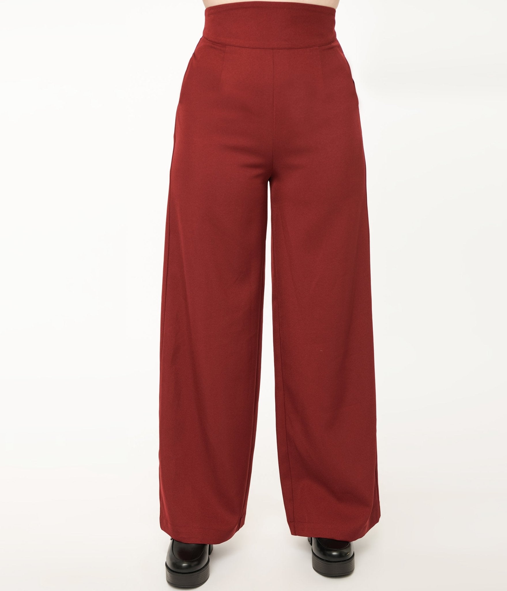 Unique Vintage 1940s Merlot High Waist Pants