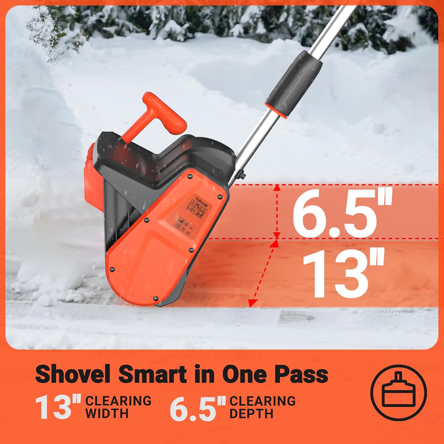 VOLTASK SS-20B Cordless Snow Shovel, 24V 13-Inch