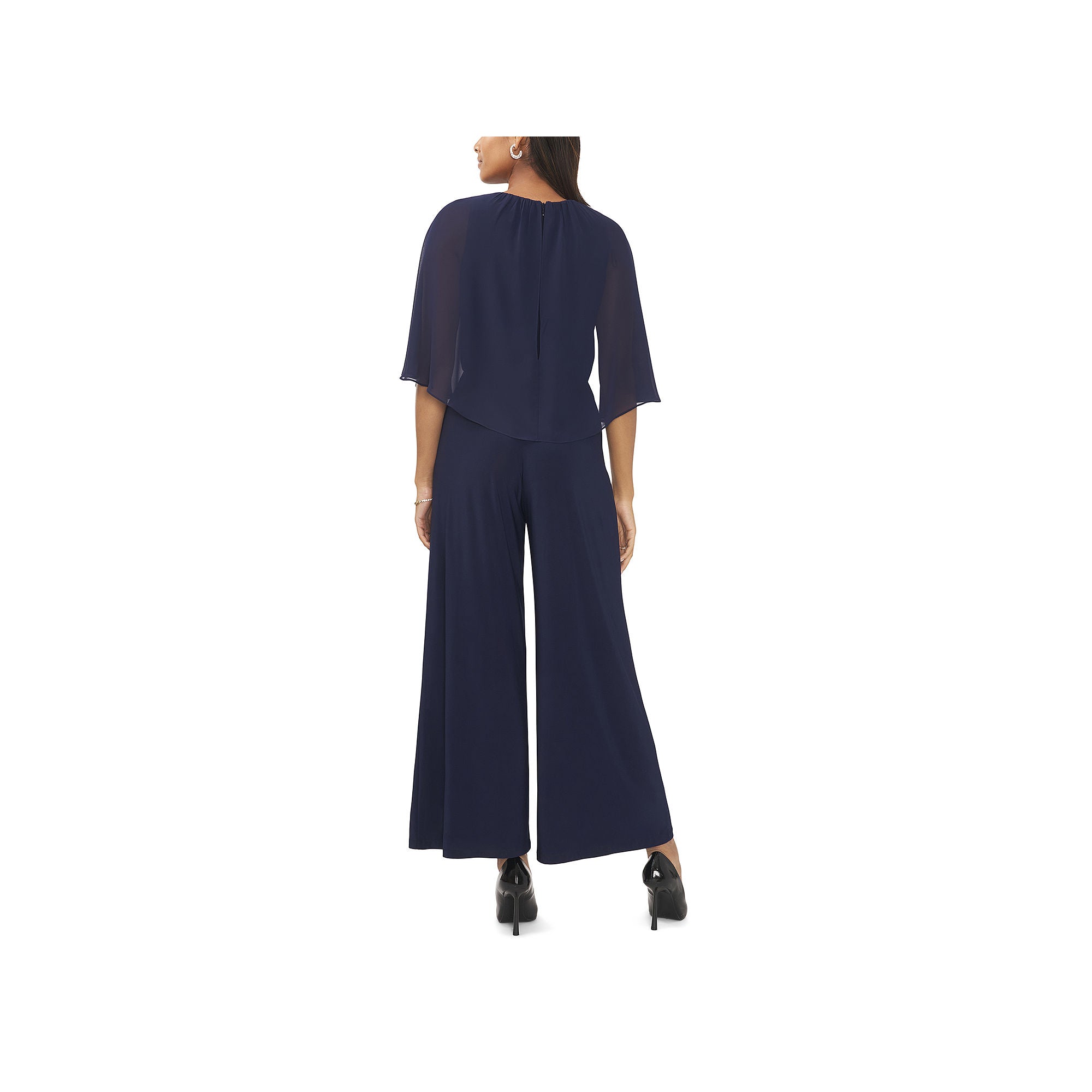 Msk 3/4 Sleeve Jumpsuit - NAVY SMALL