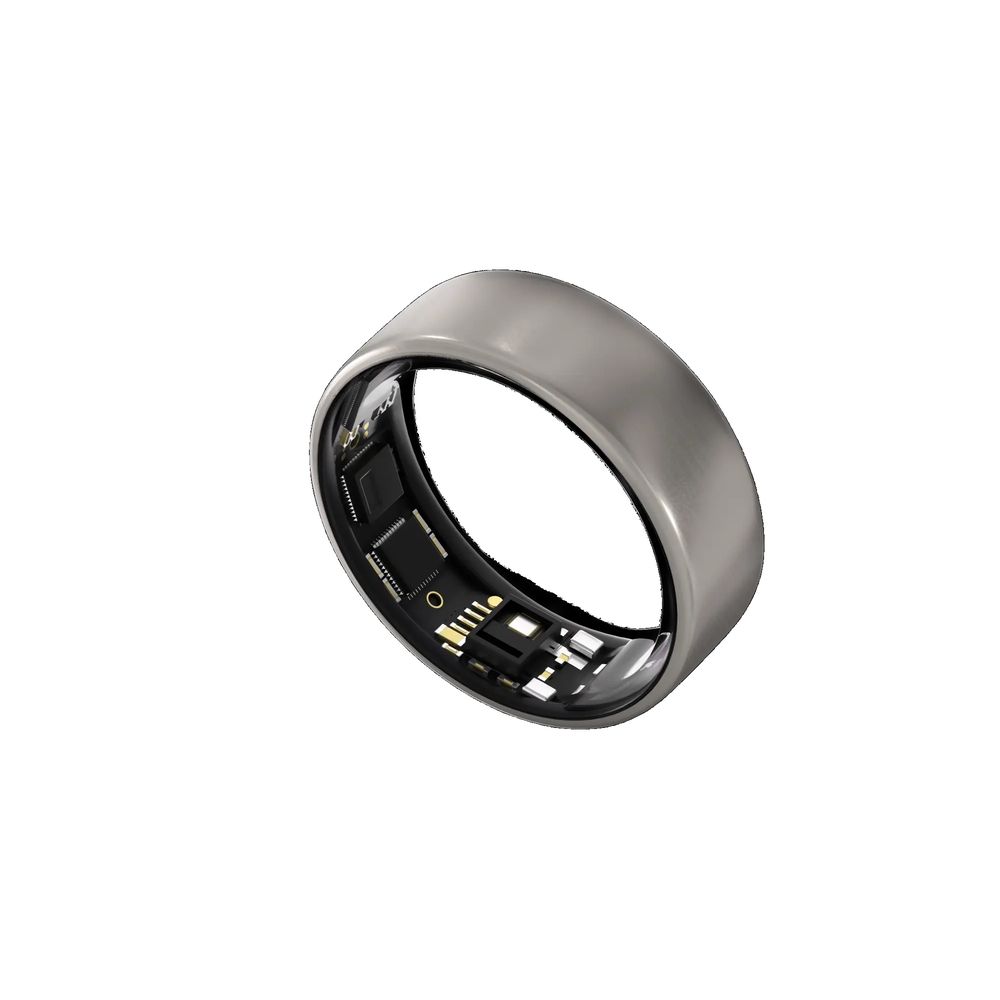 Ultrahuman UHRA-RT-11 Ring AIR Smart Ring, Raw Titanium, Size 11