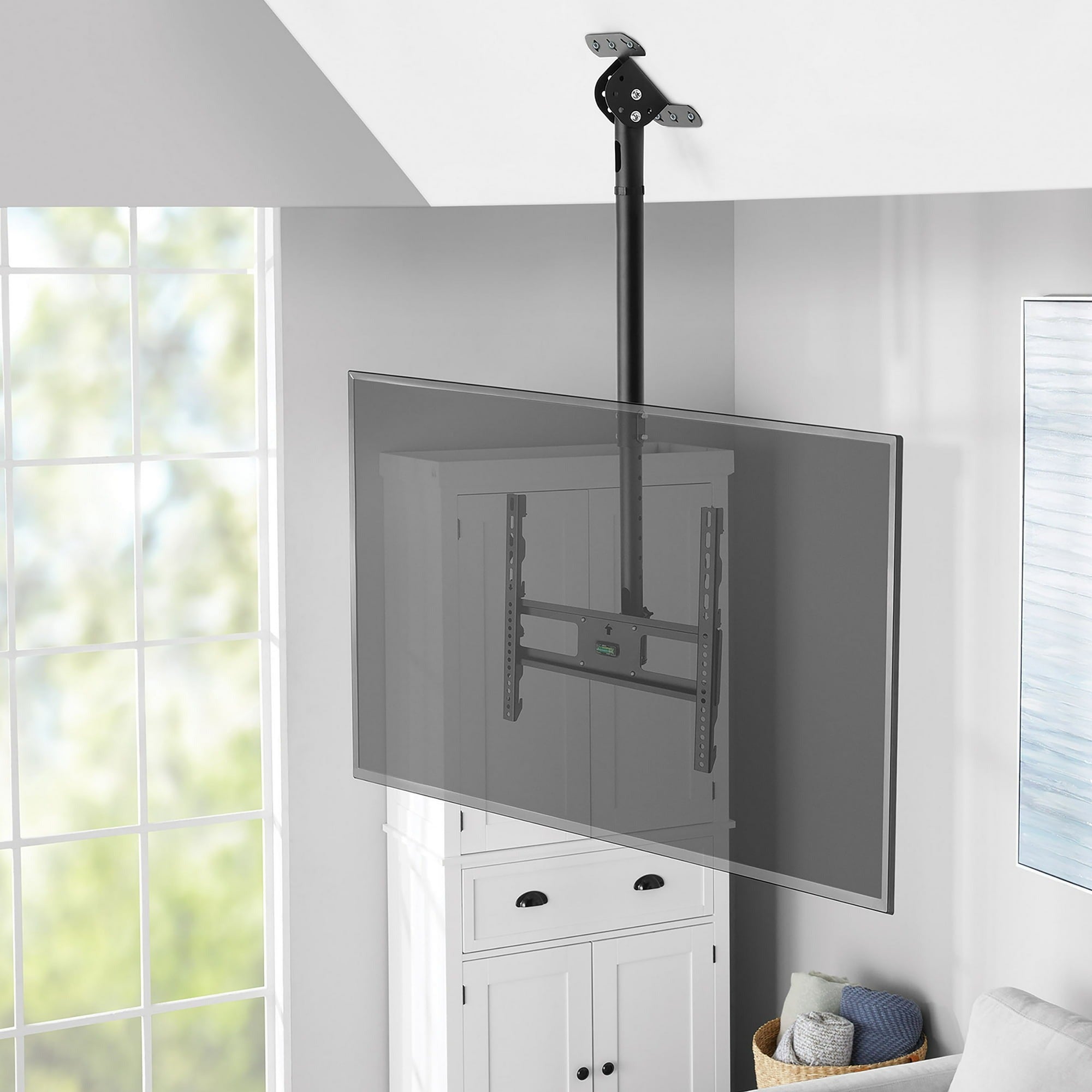 onn. Full Motion Ceiling Mount for Min 26to Max 65 TVs load up to 110 lbs