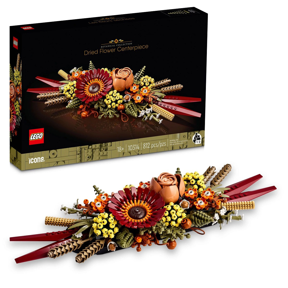 LEGO 10314 Icons Dried Flower Centerpiece Toy Building Kit , 812 Pieces