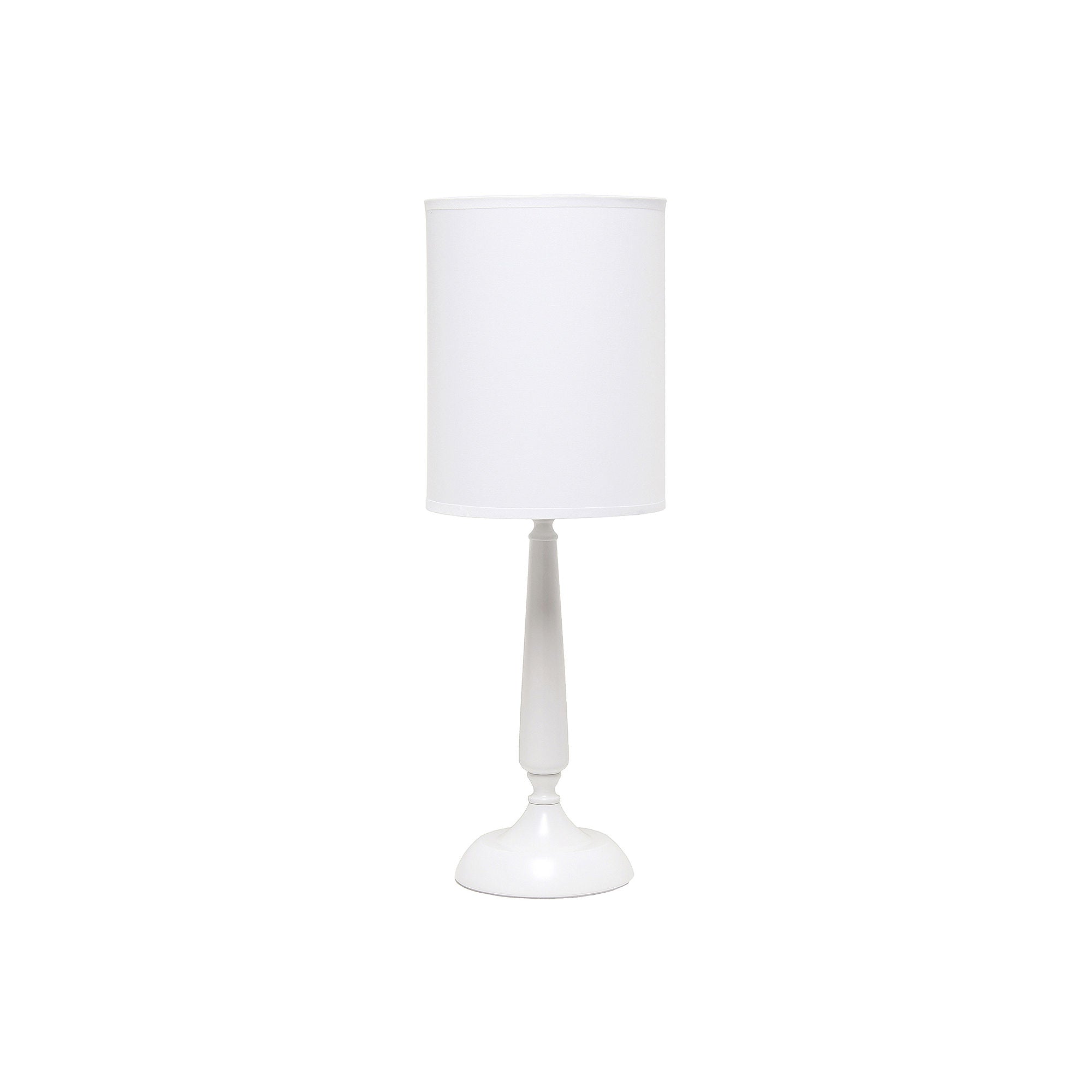 Asstd National Brand Simple Designs Traditional Candlestick Iron Table Lamp LT2075-GRY - WHITE ONE SIZE