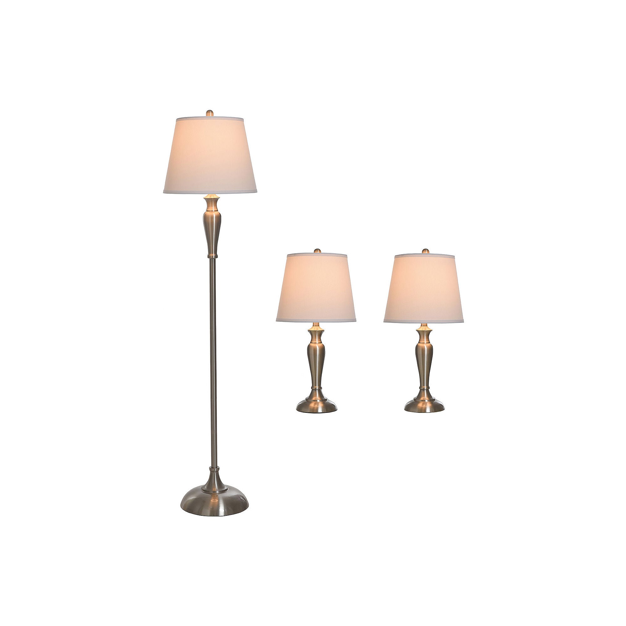 Stylecraft Traditional Elegance I 3-Pc. Lamp Set - ST STEEL ONE SIZE