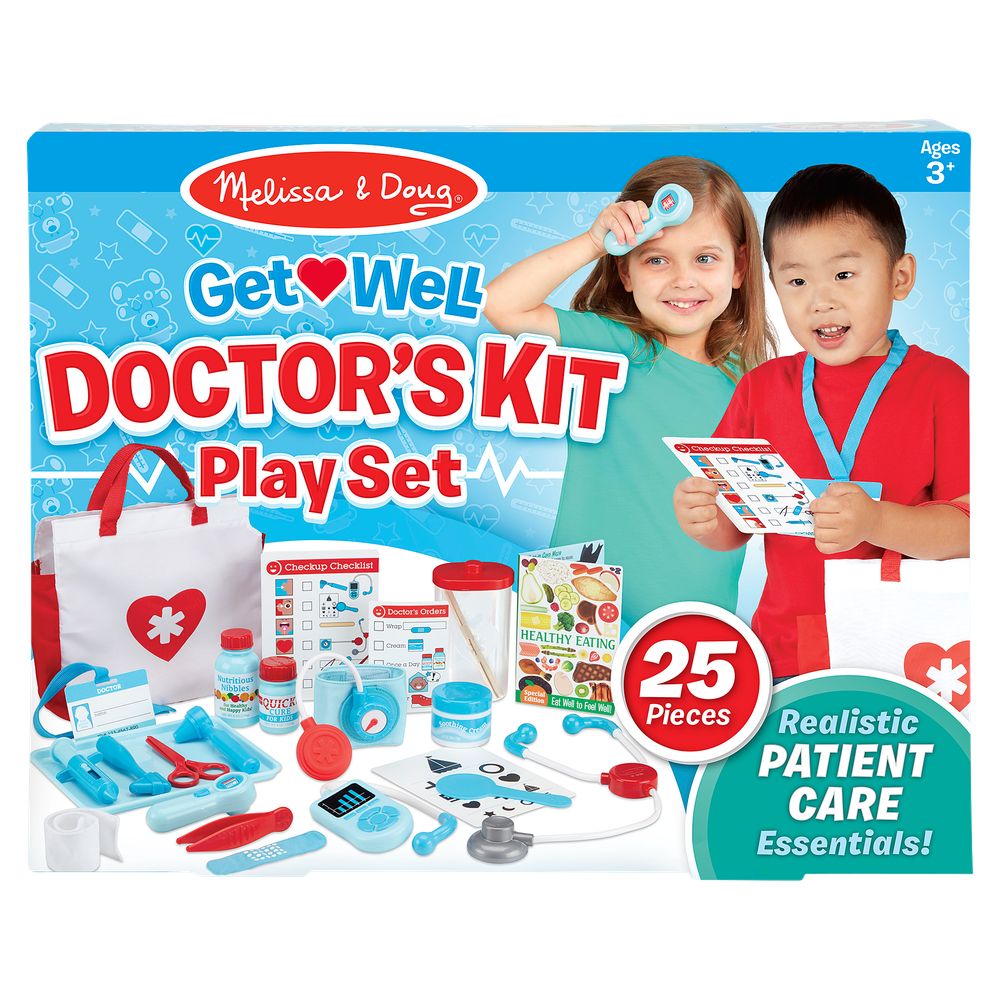 Melissa & Doug 8569 Get Well Doctor's Kit Play Set, 25 Pieces