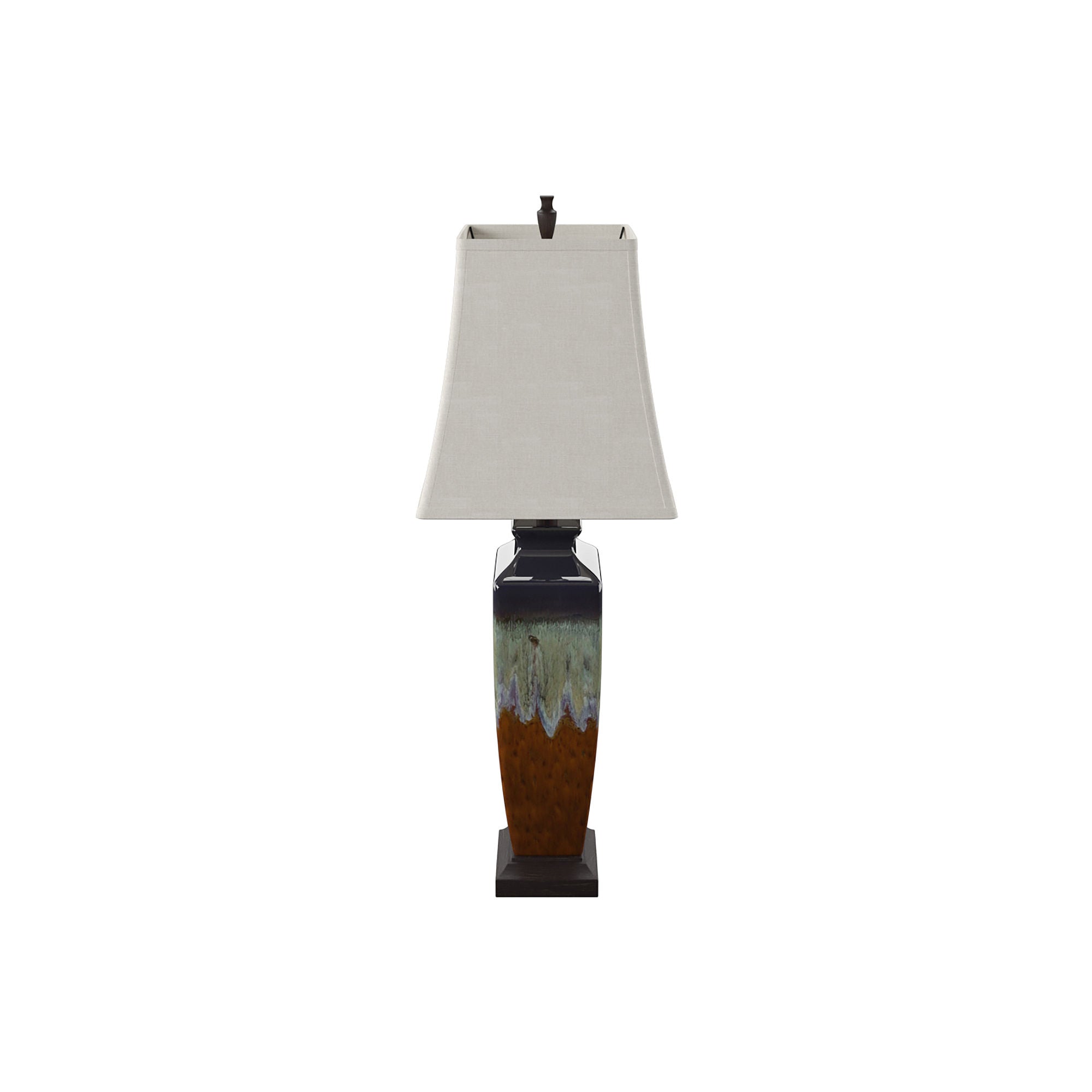 Stylecraft Varna Ceramic Table Lamp - Brown And Turqoise MULTI ONE SIZE