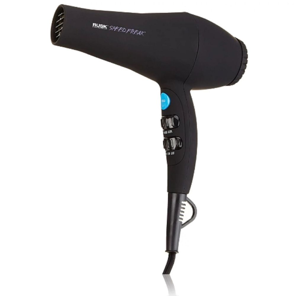 Rusk IREHF6688 Speed Freak Professional Ceramic & Tourmaline Hair Dryer, Black