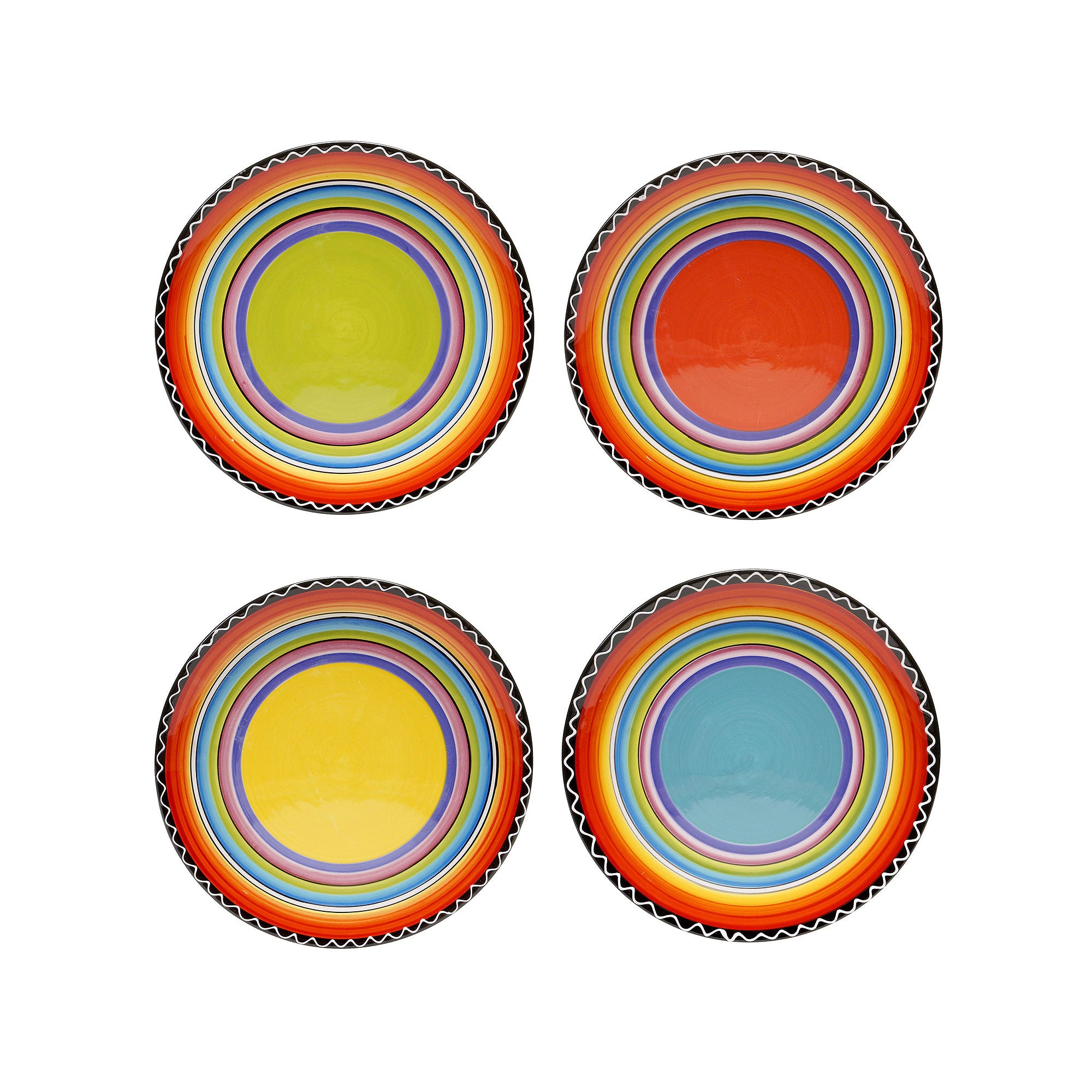 Certified International Tequila Sunrise Set Of 4 Salad Plates - MULTI ONE SIZE