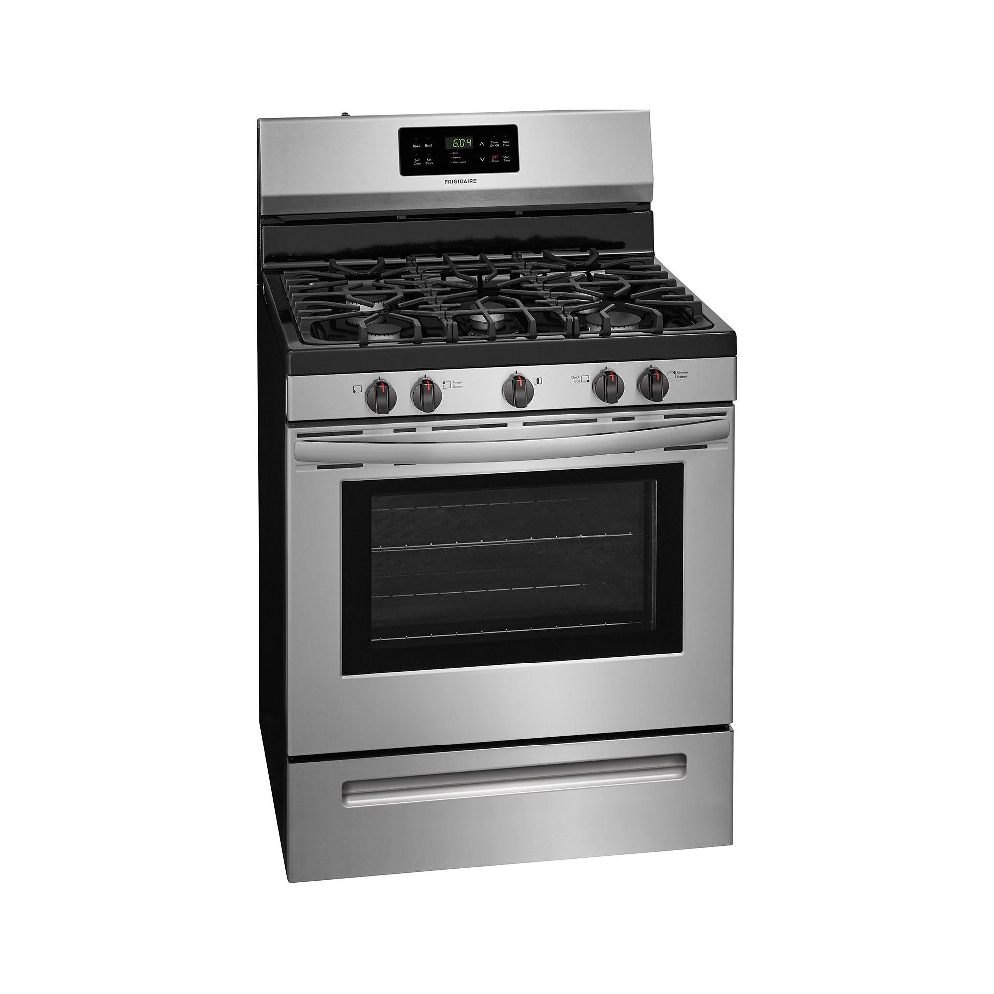 Frigidaire FFGF3054TS 30 inch 5.0 cu. ft. Gas Range with Self-Cleaning Oven in Stainless Steel