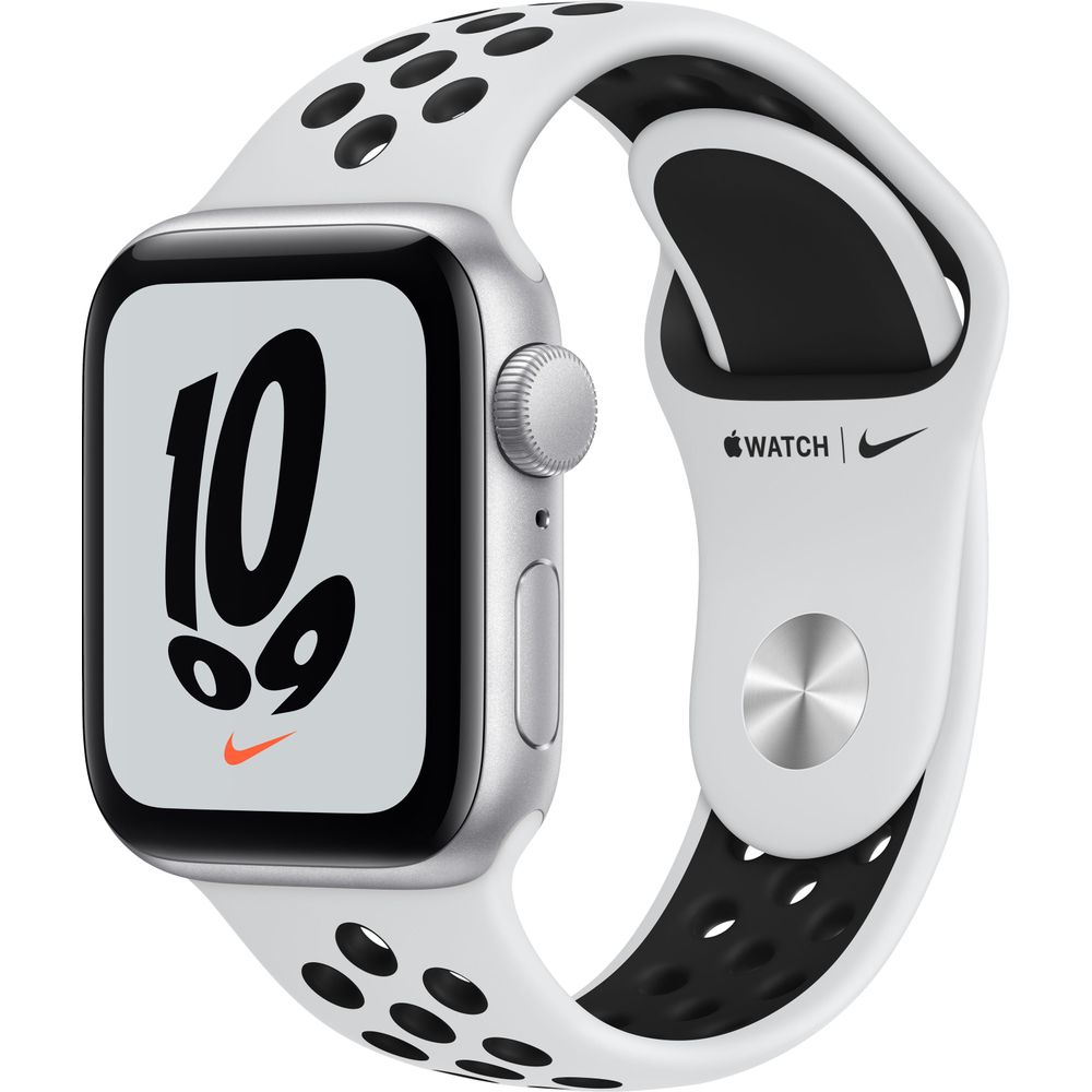 Apple Watch SE Nike 40mm Silver Aluminum - Pure Platinum Sport Band MKQ23LL/A