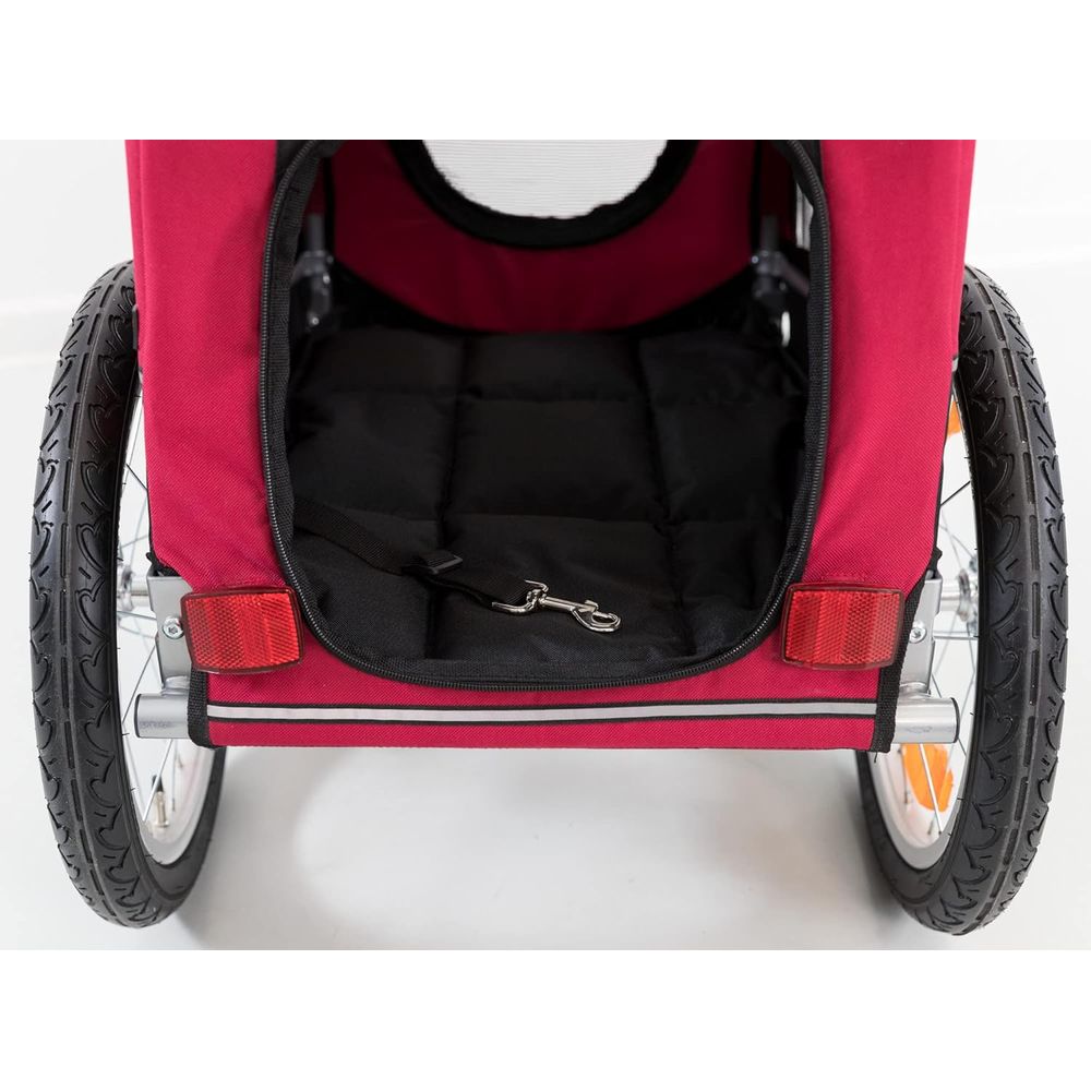 TRIXIE 12813 Dog Bike Trailer for Small Dogs, Red