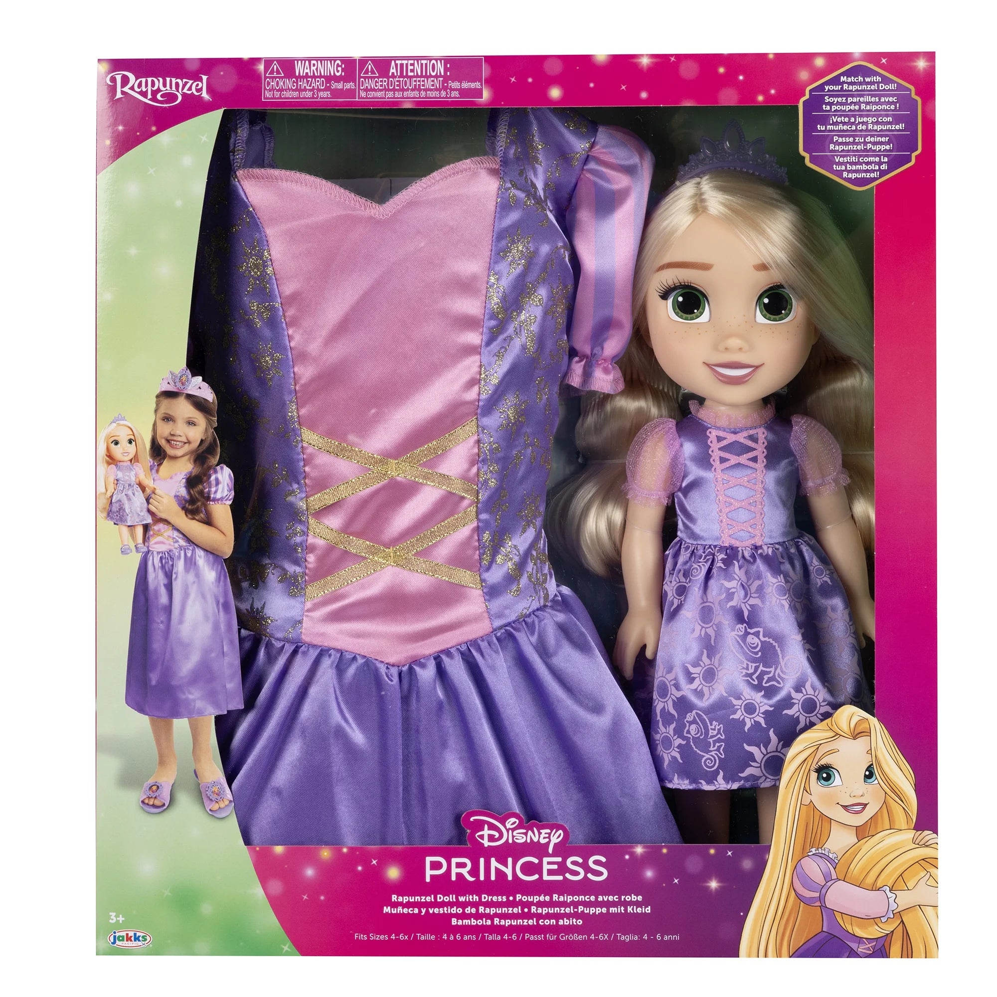 Disney Princess Rapunzel 14 inch Toddler Doll with Dress up Outfit