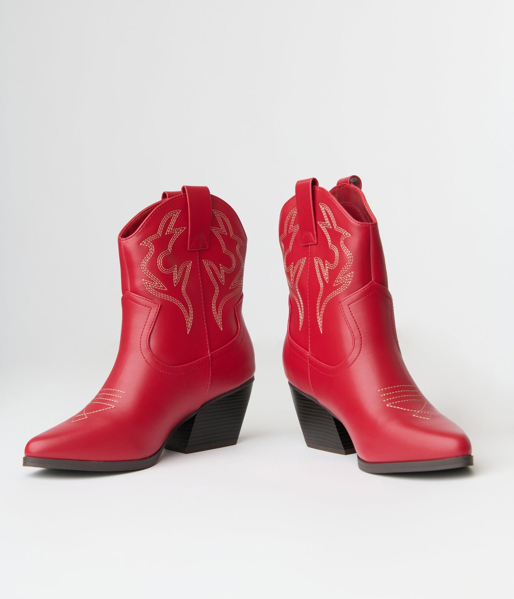 Red Blazing Leather Cowboy Boot