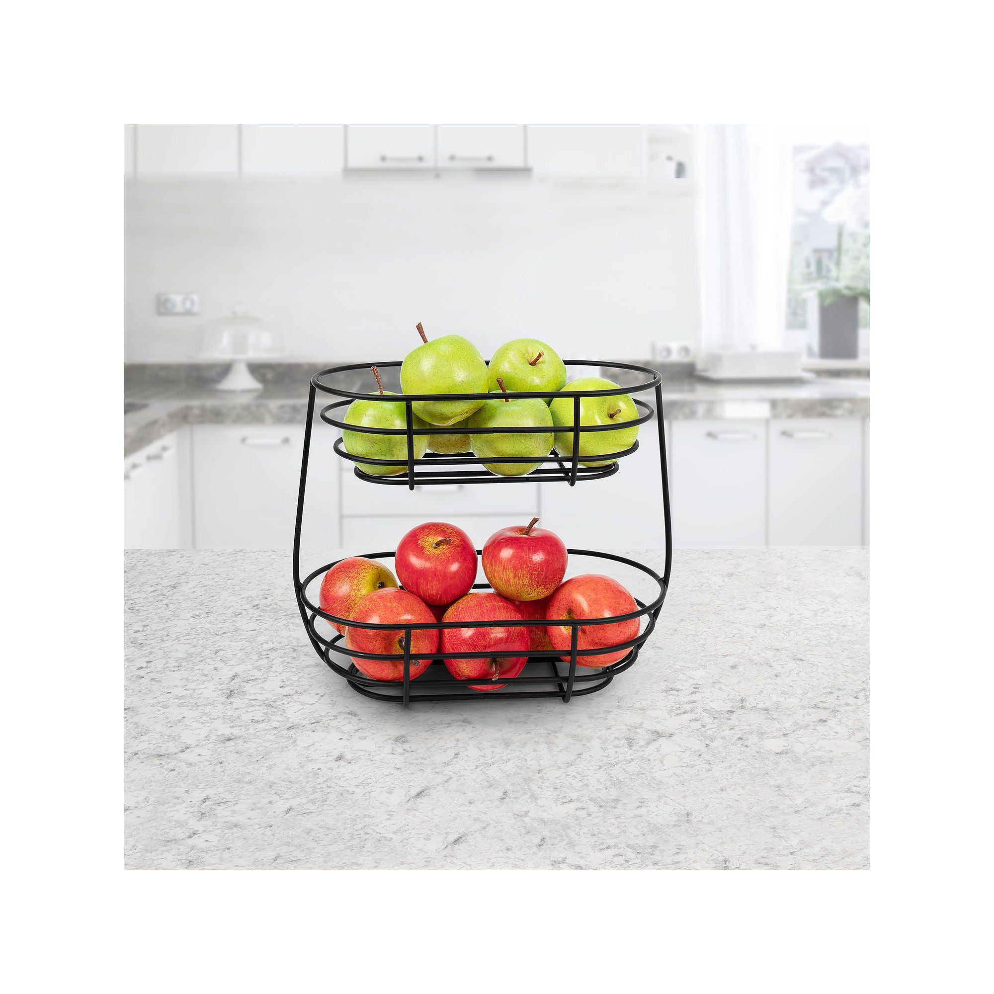 Spectrum Diversified Euro 2-Tier Fruit Server - BLACK ONE SIZE