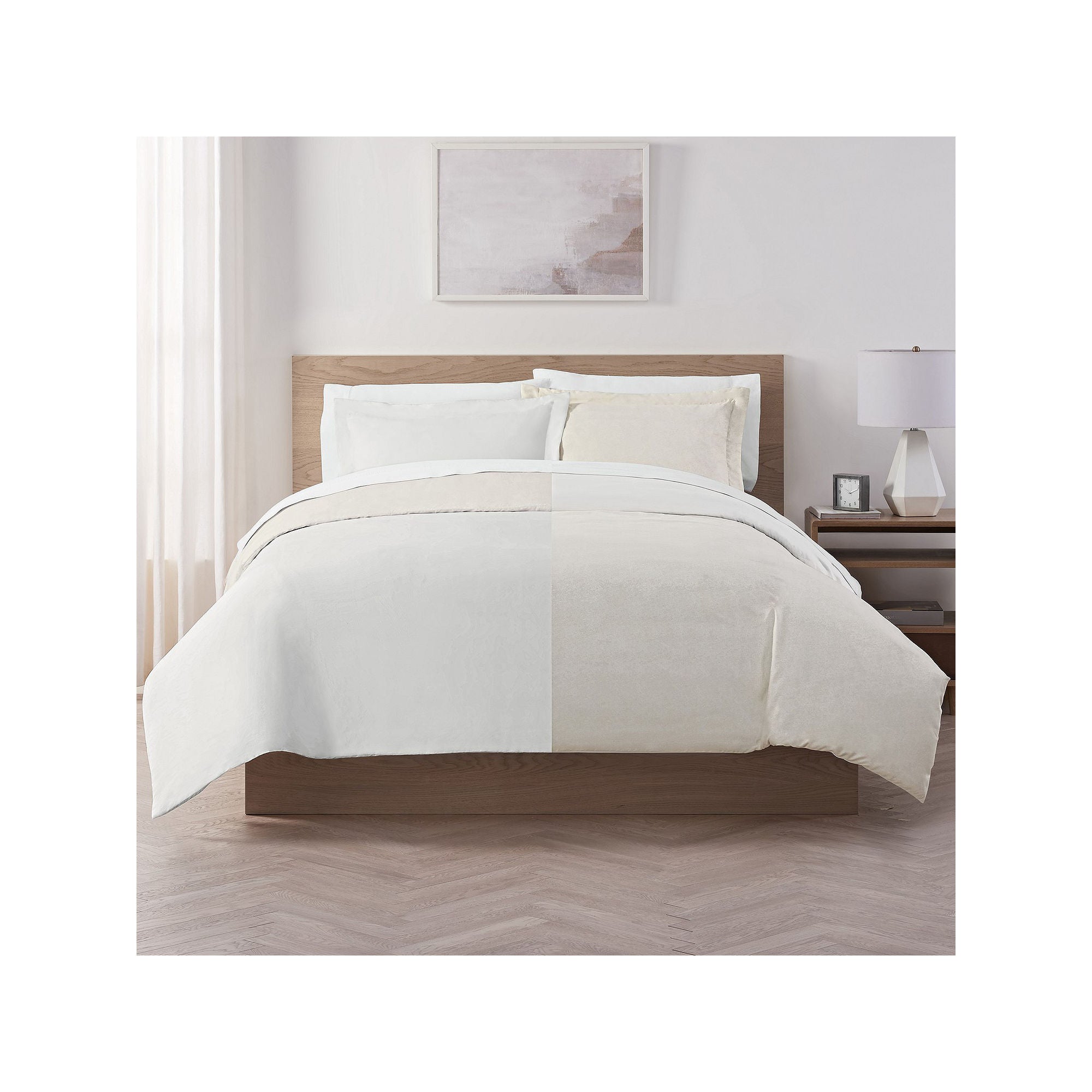 Serta Supersoft Cooling 3-Pc. Duvet Cover Set - OFF WHITE ONE SIZE