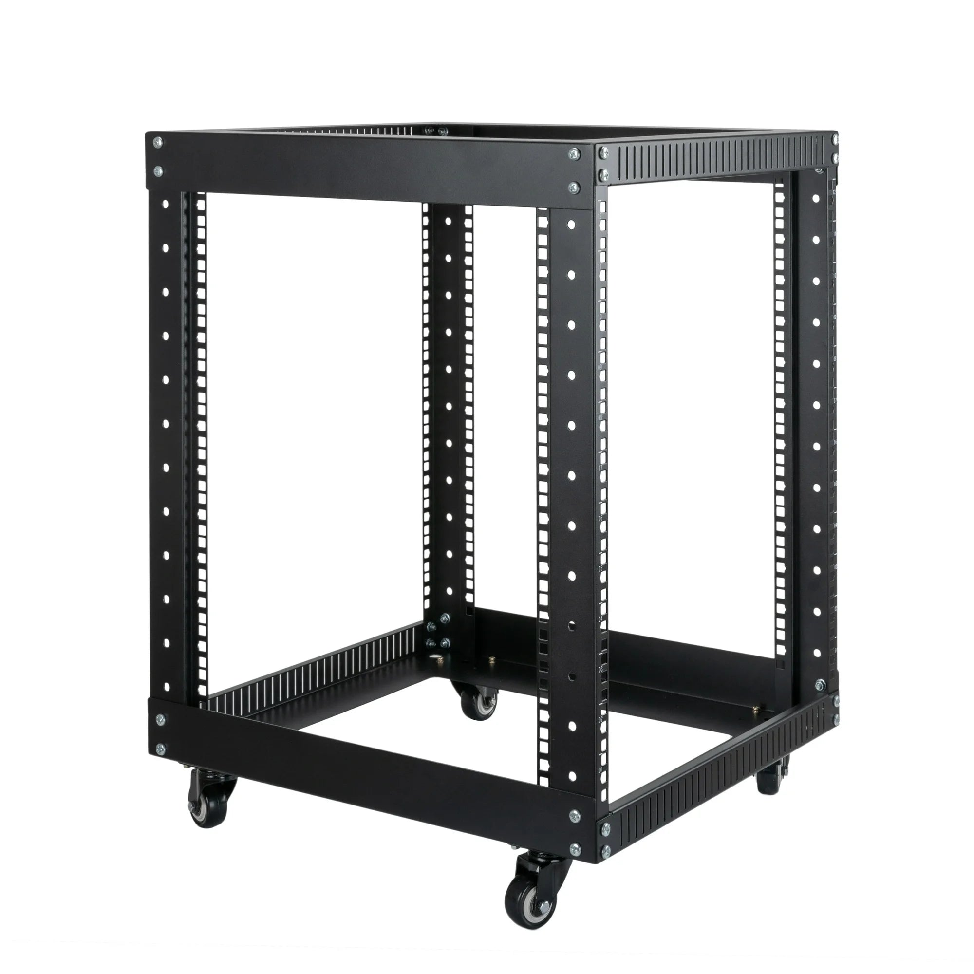 OCEANHUG OF5512 12U Server Rack Open Frame with Casters 4 Post 19-inch