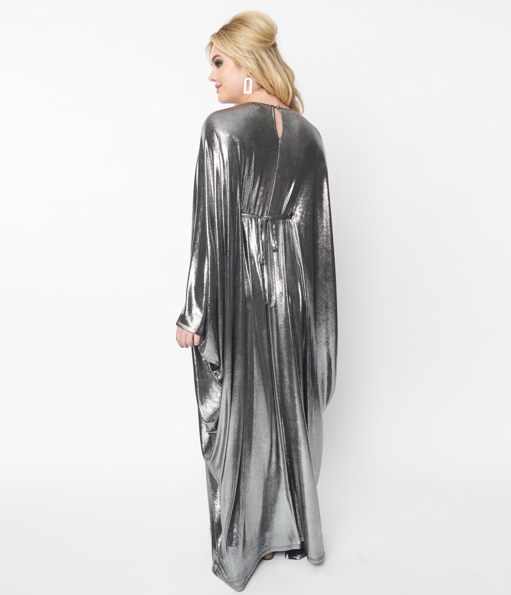 Smak Parlour 1970s Silver Batwing Caftan