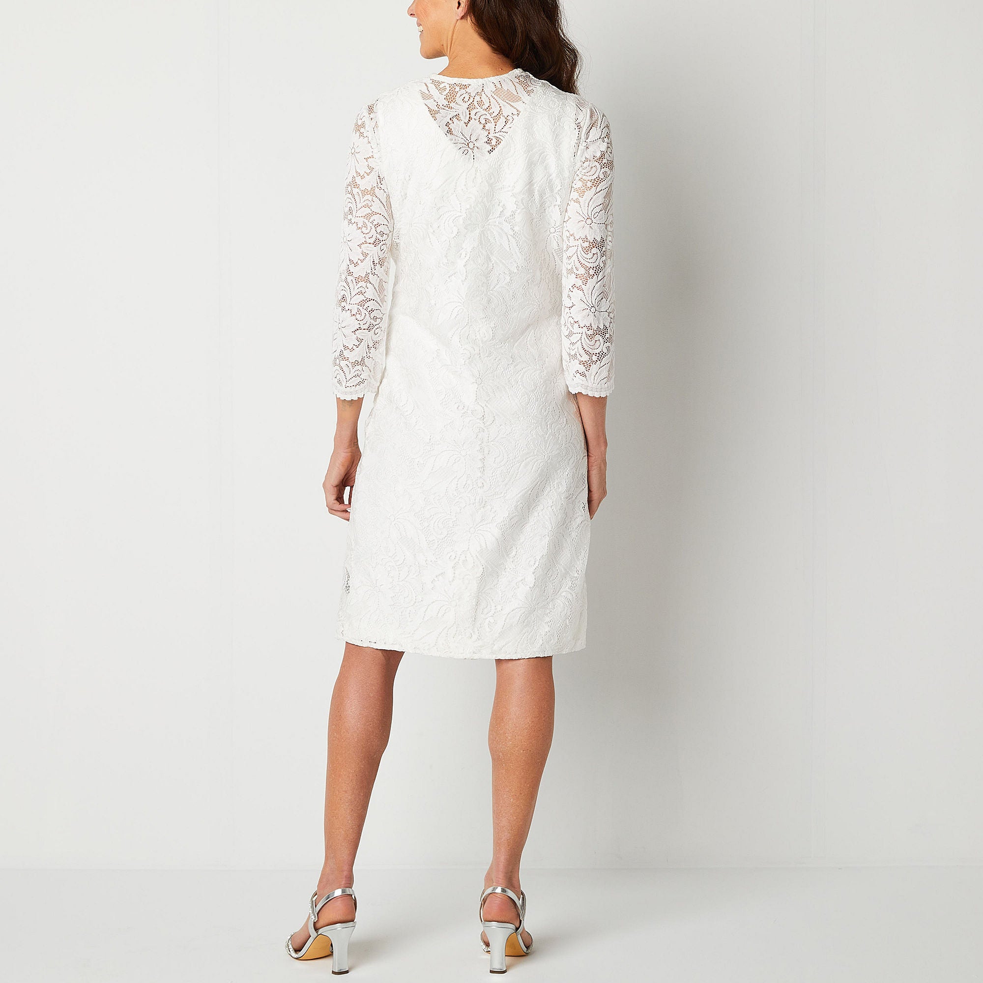 Maya Brooke Jacket Dress - WHITE 10