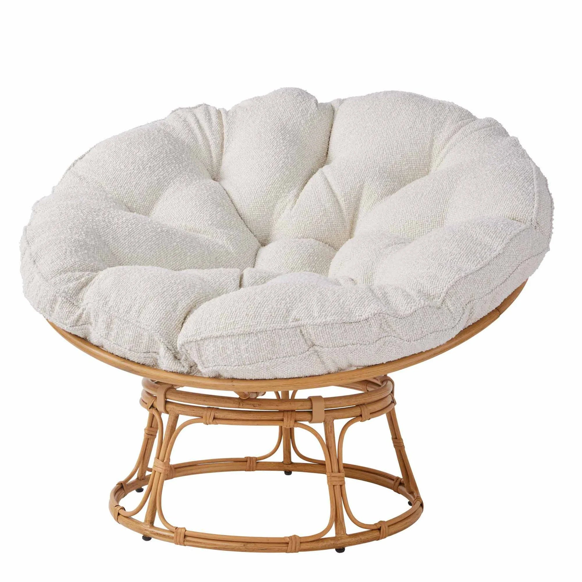 Better Homes & Gardens BH24039360710B1 Papasan Chair, Cream Boucle