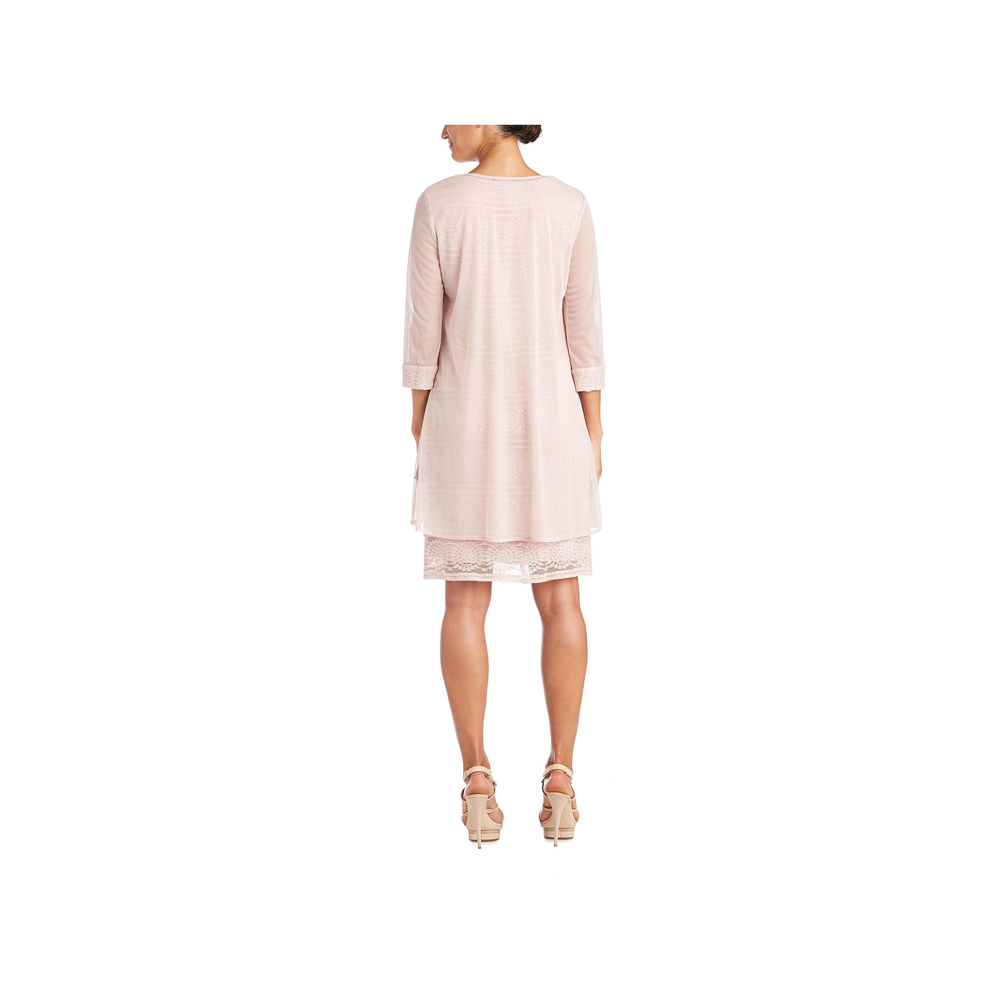 R & M Richards Lace Jacket Dress - ROSE 18