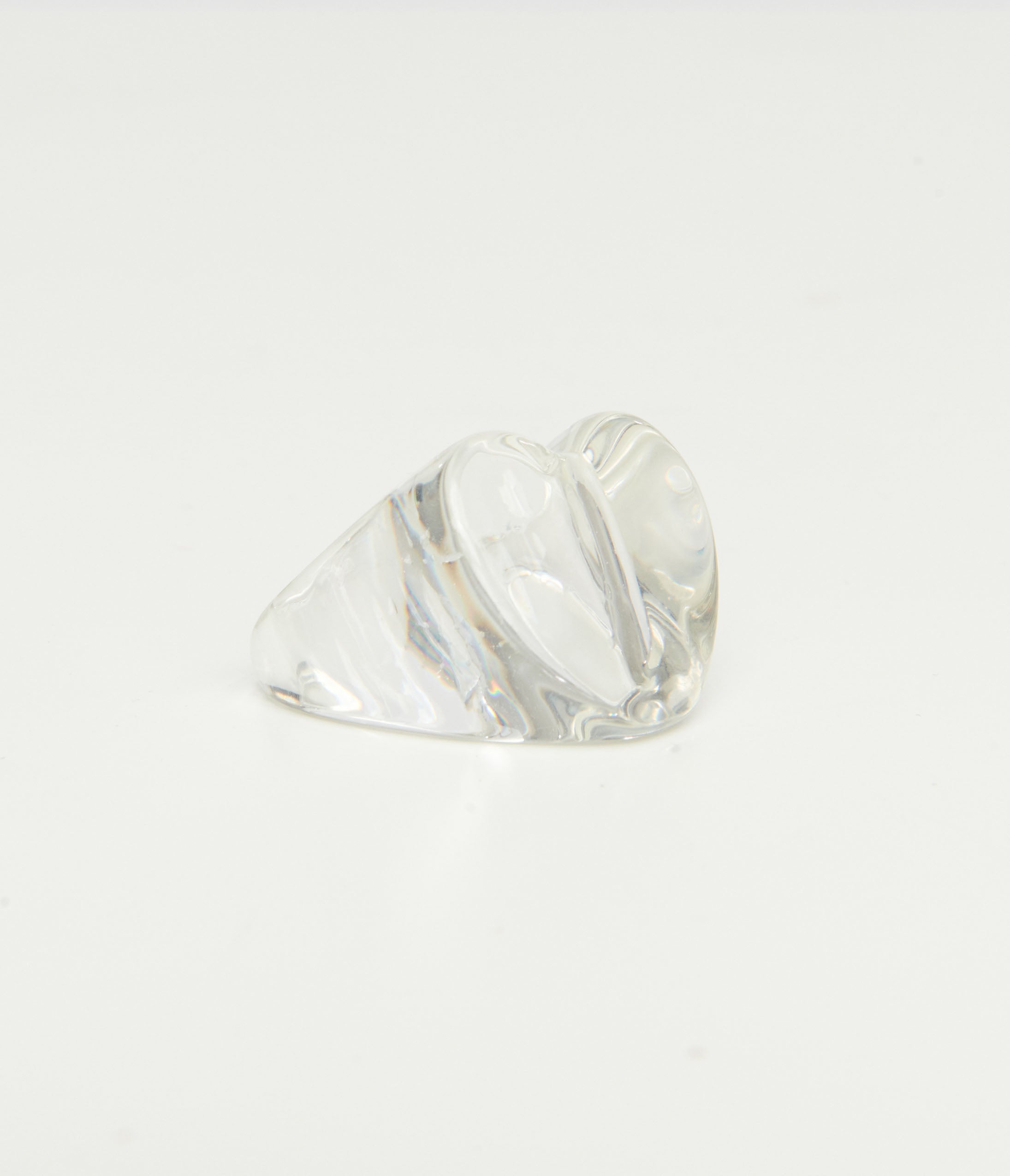 Clear Heart Shaped Acrylic Ring