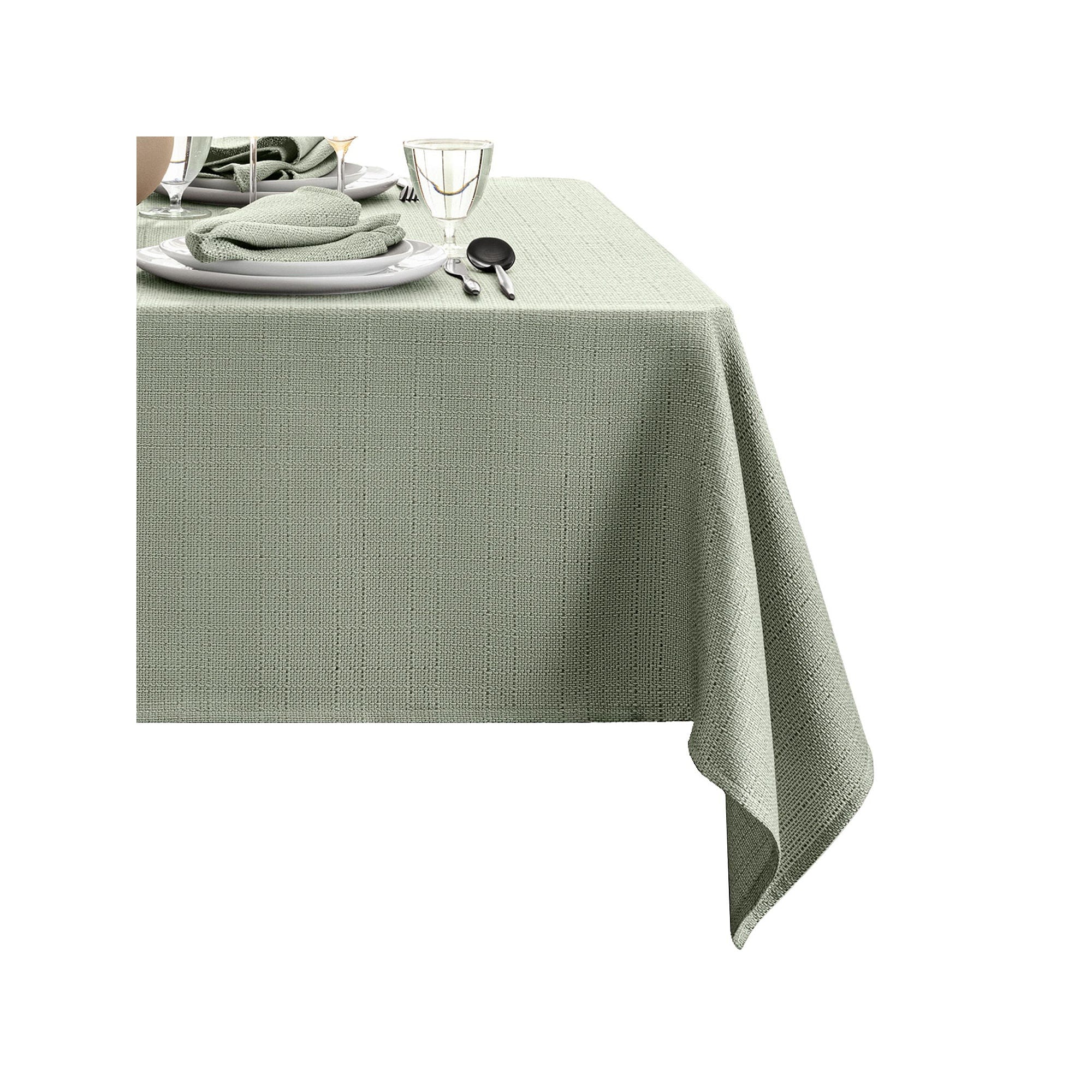 Elrene Home Fashions Water & Stain Resistant Laurel Tablecloth - SAGE ONE SIZE